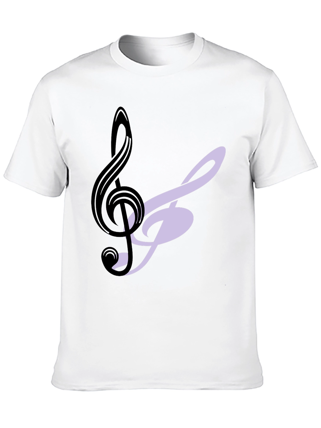 Musical Note Graphic Tee - Black Cotton T-Shirt