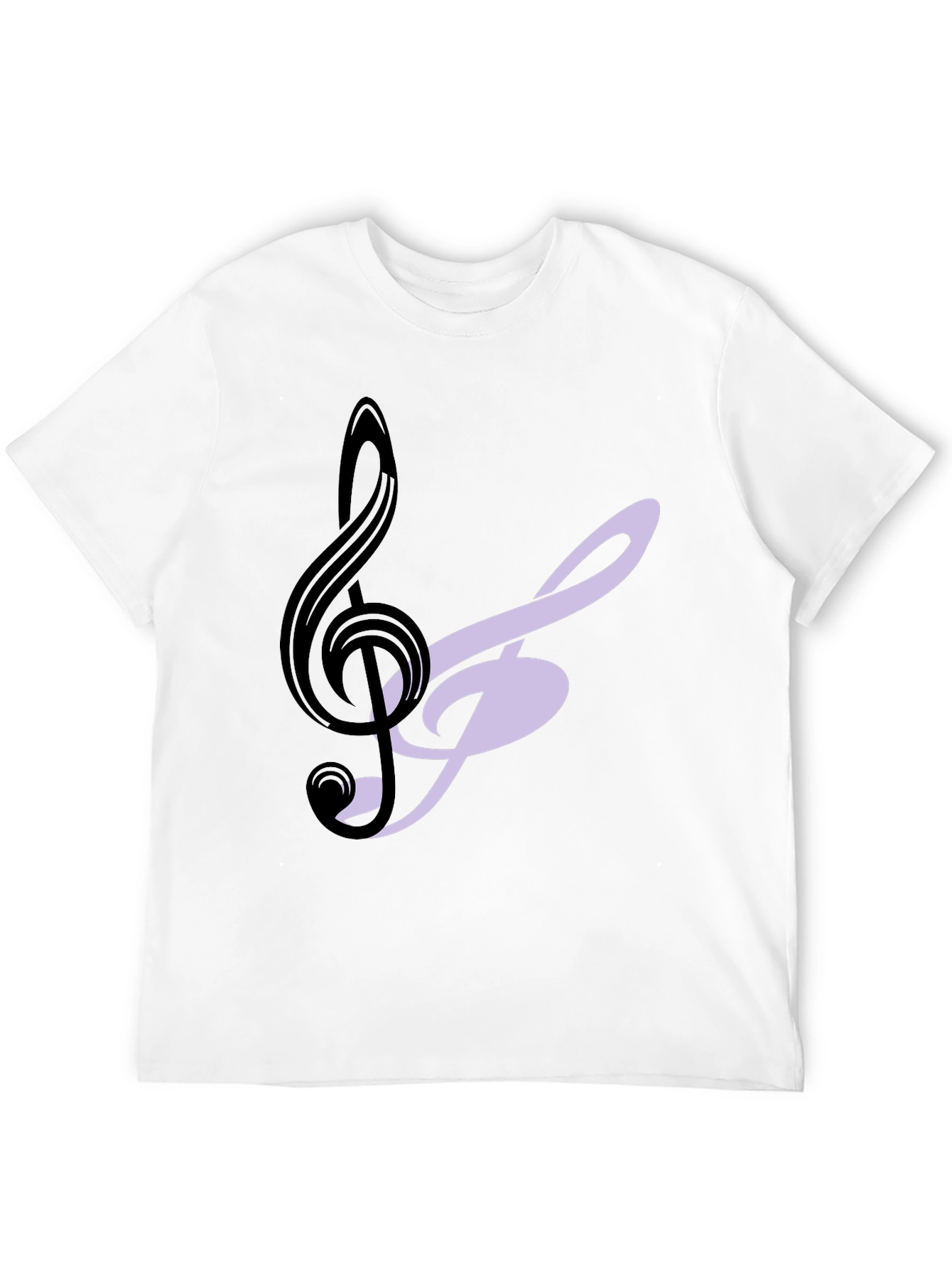 Musical Note Graphic Tee - Black Cotton T-Shirt