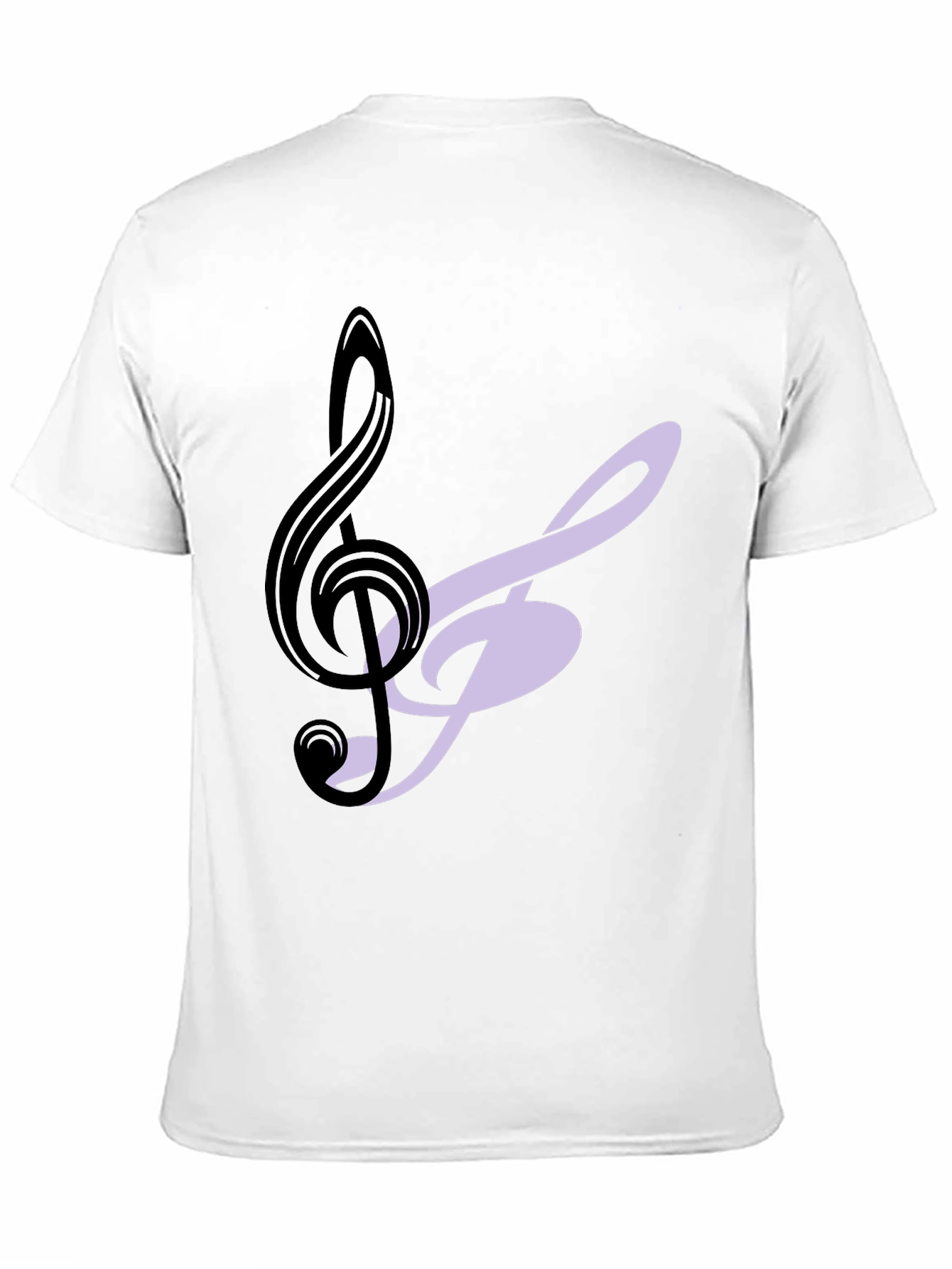Musical Note Graphic Tee - Black Cotton T-Shirt