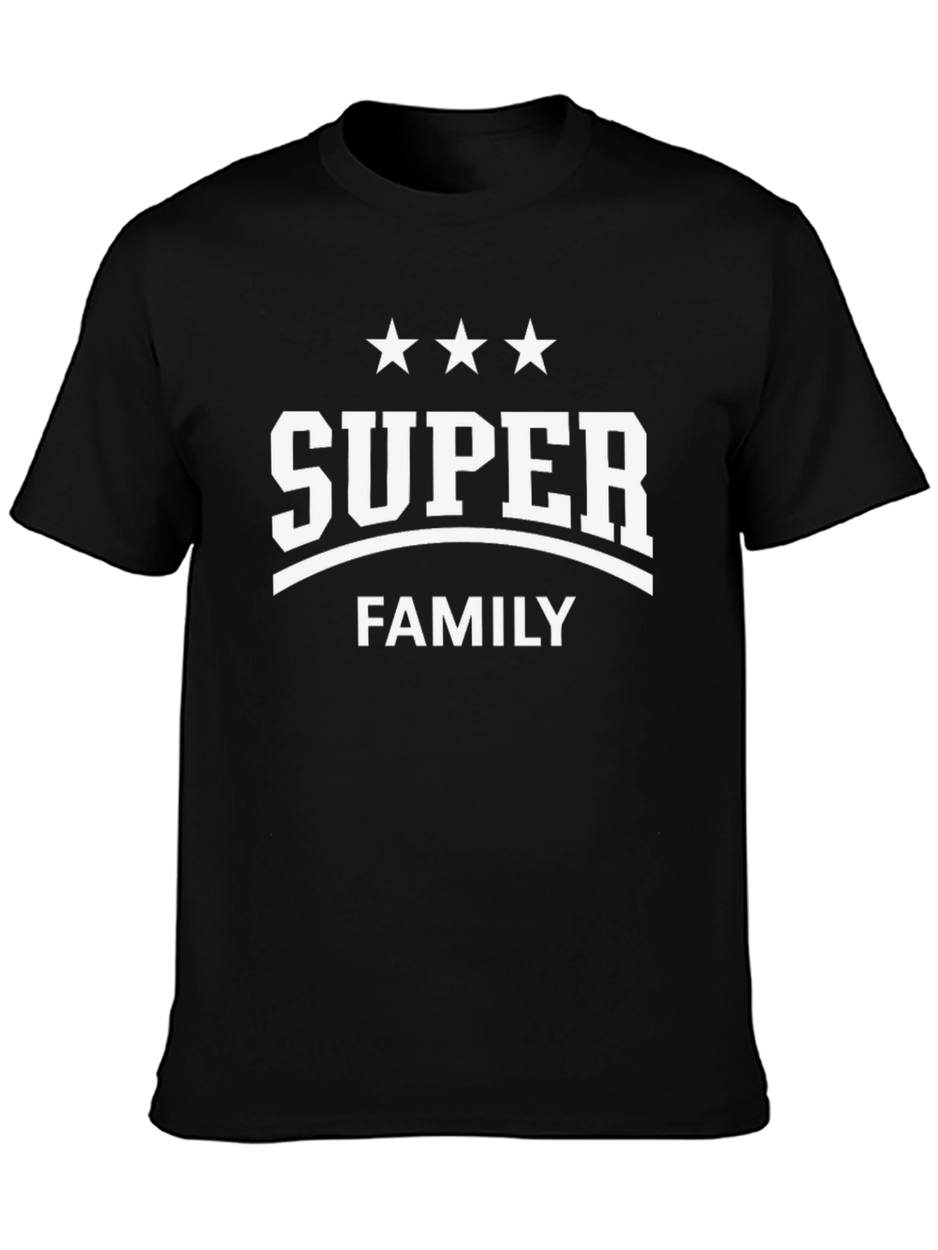 Super Family T-Shirt - Black Cotton Tee
