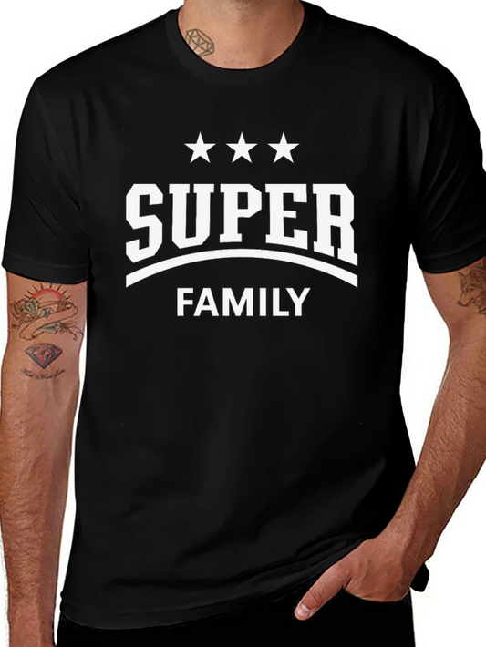 Super Family T-Shirt - Black Cotton Tee