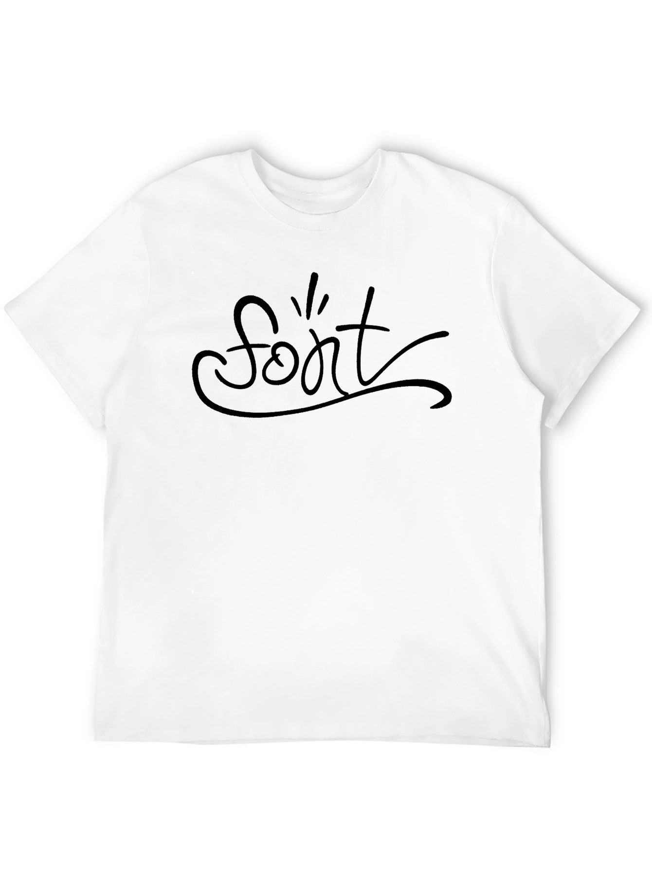 Stylish Black Font Graphic T-Shirt