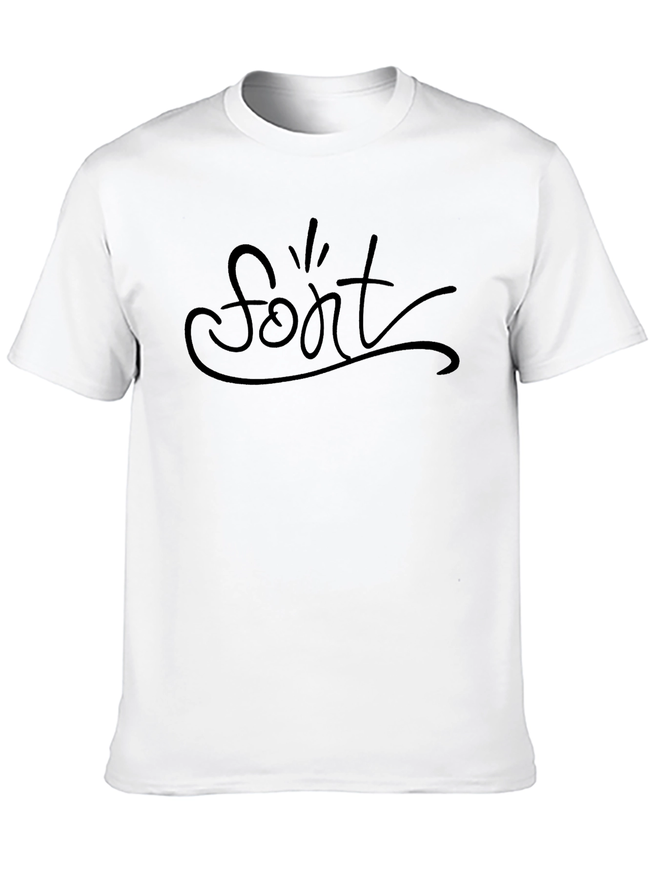 Stylish Black Font Graphic T-Shirt