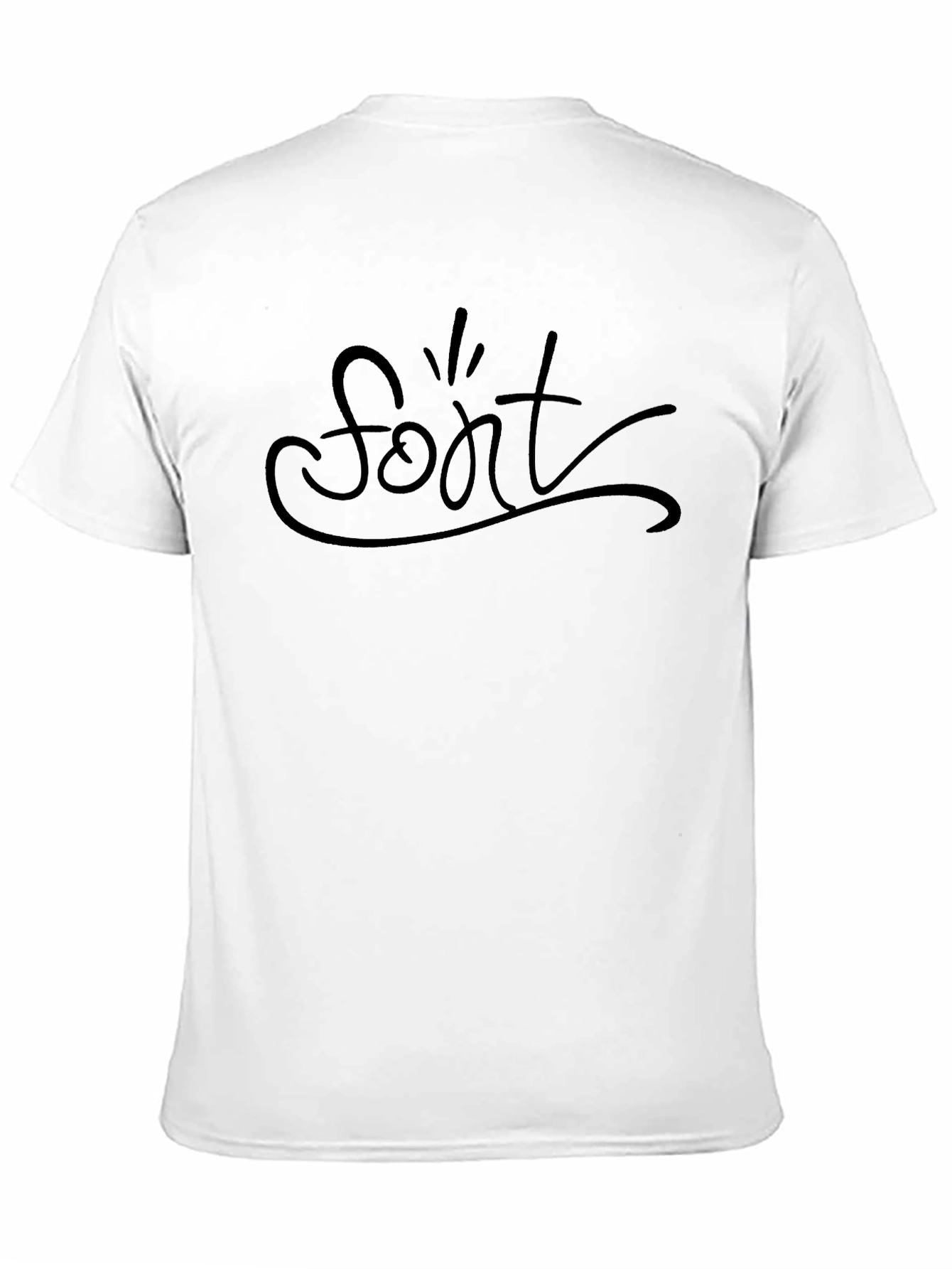 Stylish Black Font Graphic T-Shirt
