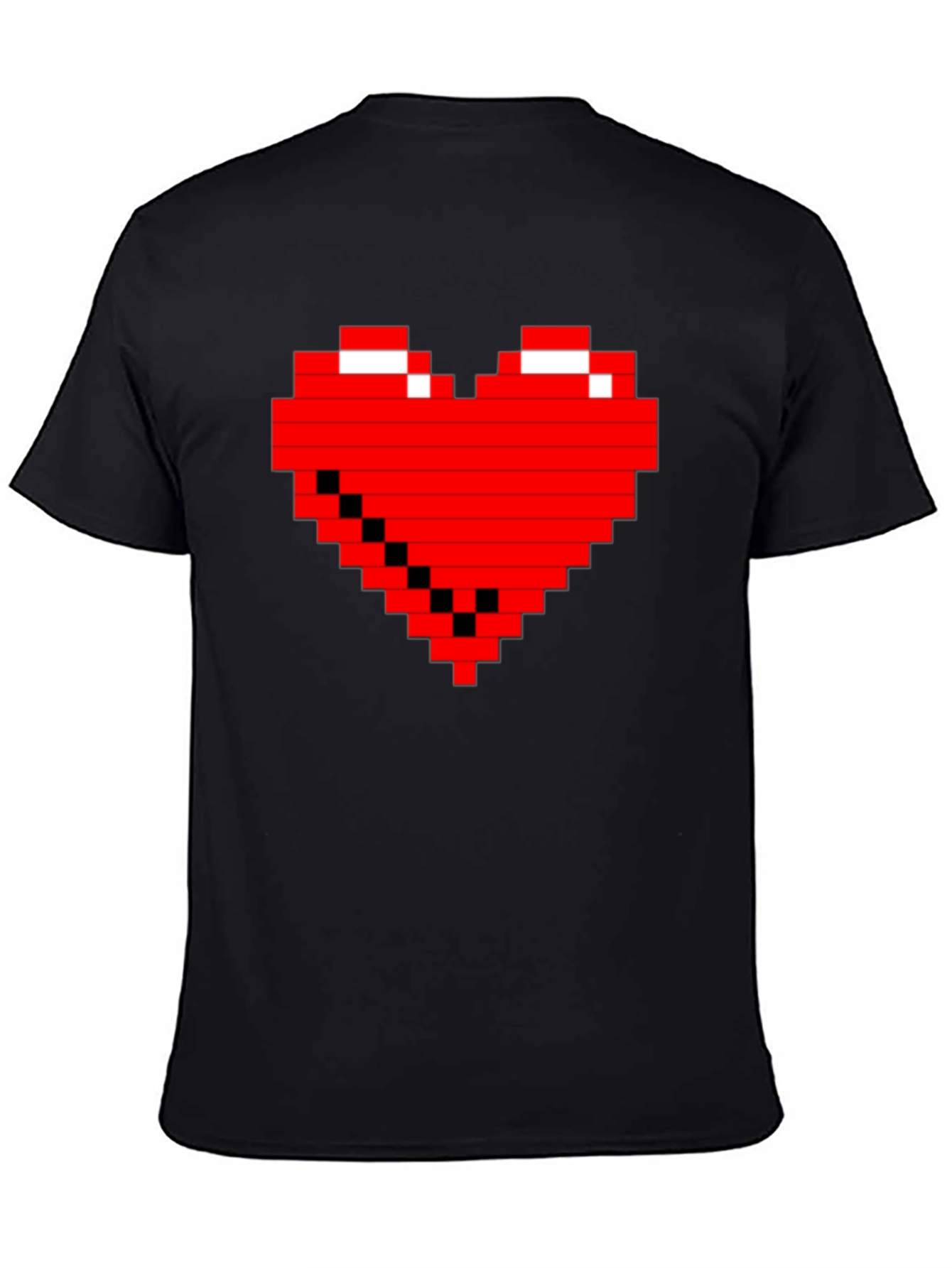 Pixel Heart Graphic Tee - Gamer Style Shirt