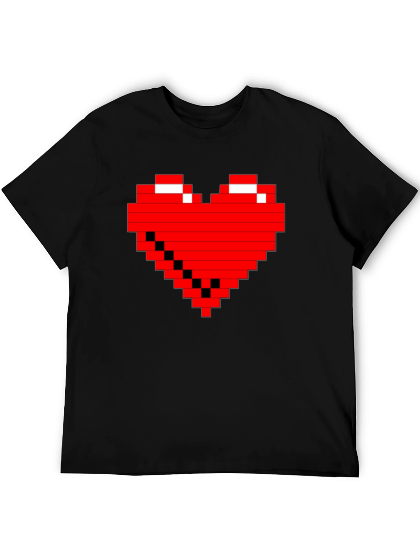 Pixel Heart Graphic Tee - Gamer Style Shirt