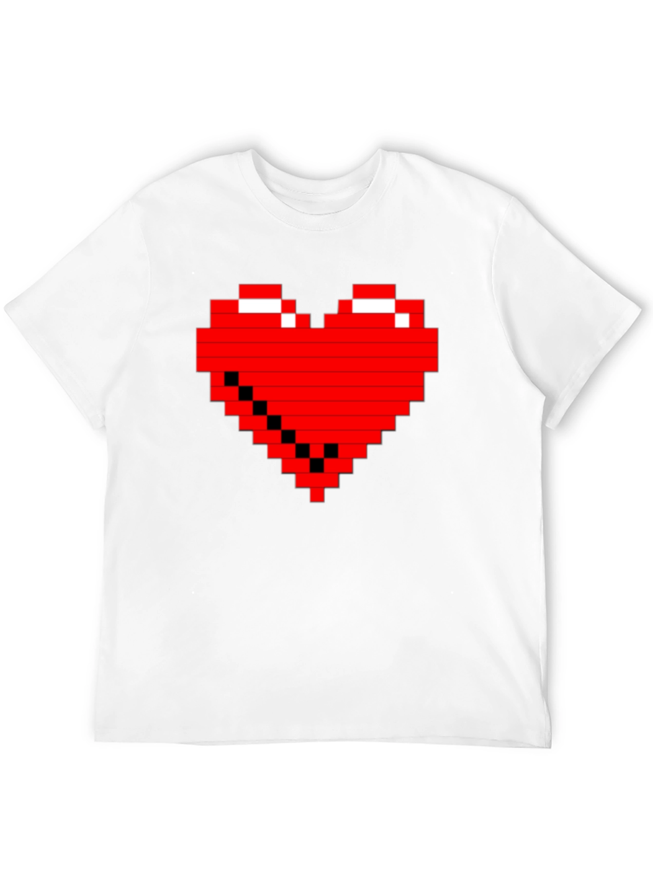 Pixel Heart Graphic Tee - Gamer Style Shirt