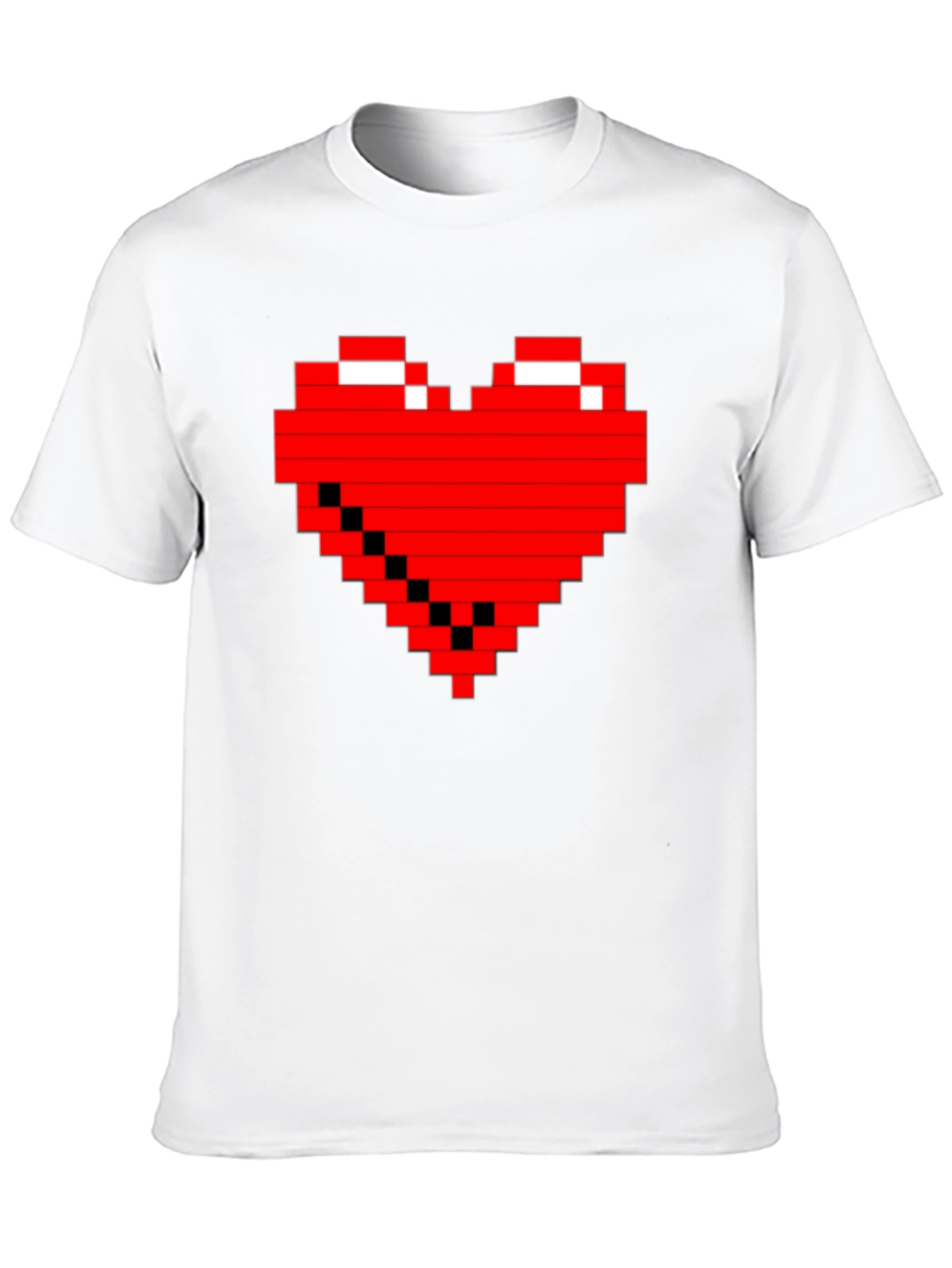Pixel Heart Graphic Tee - Gamer Style Shirt