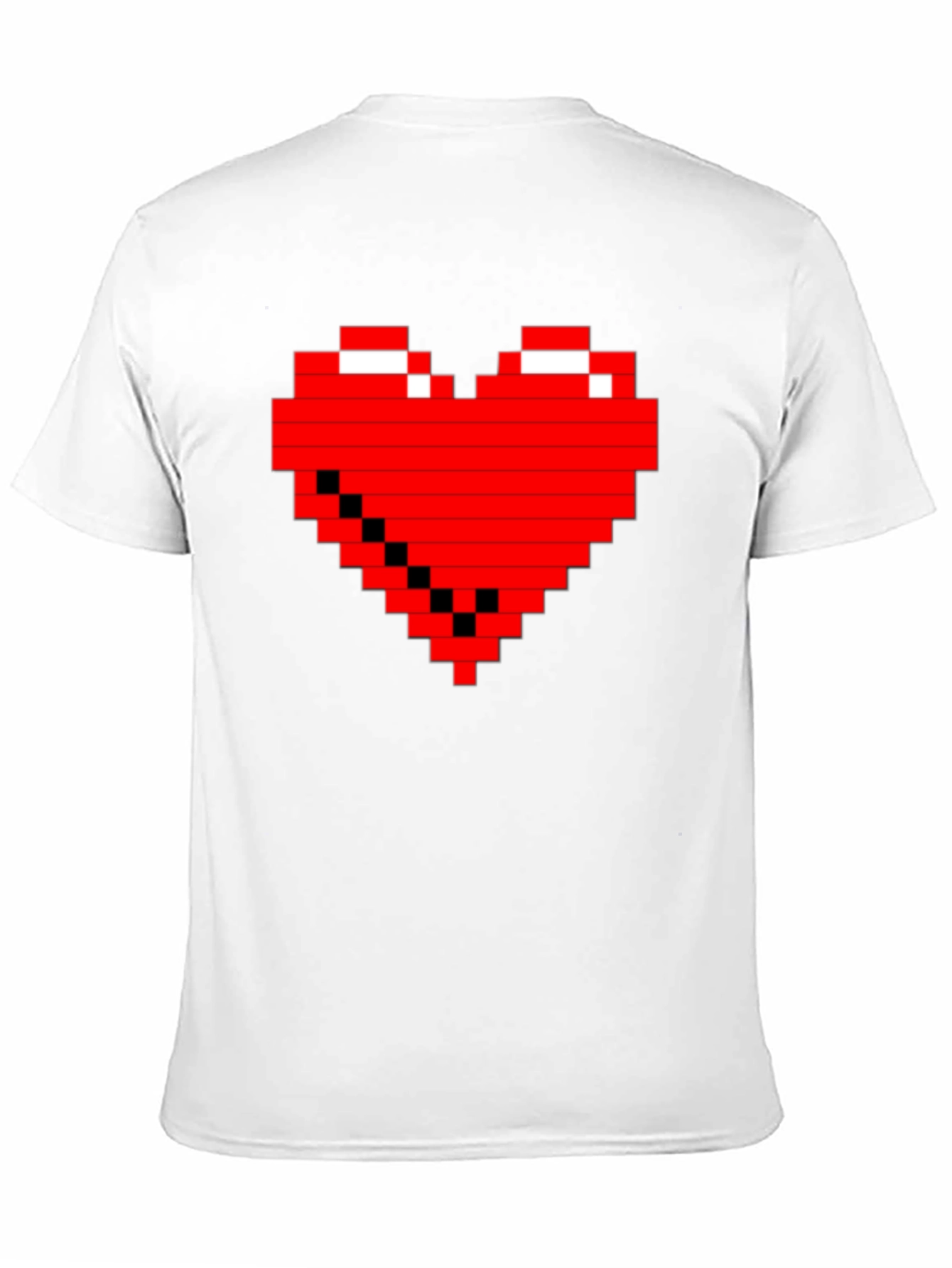 Pixel Heart Graphic Tee - Gamer Style Shirt