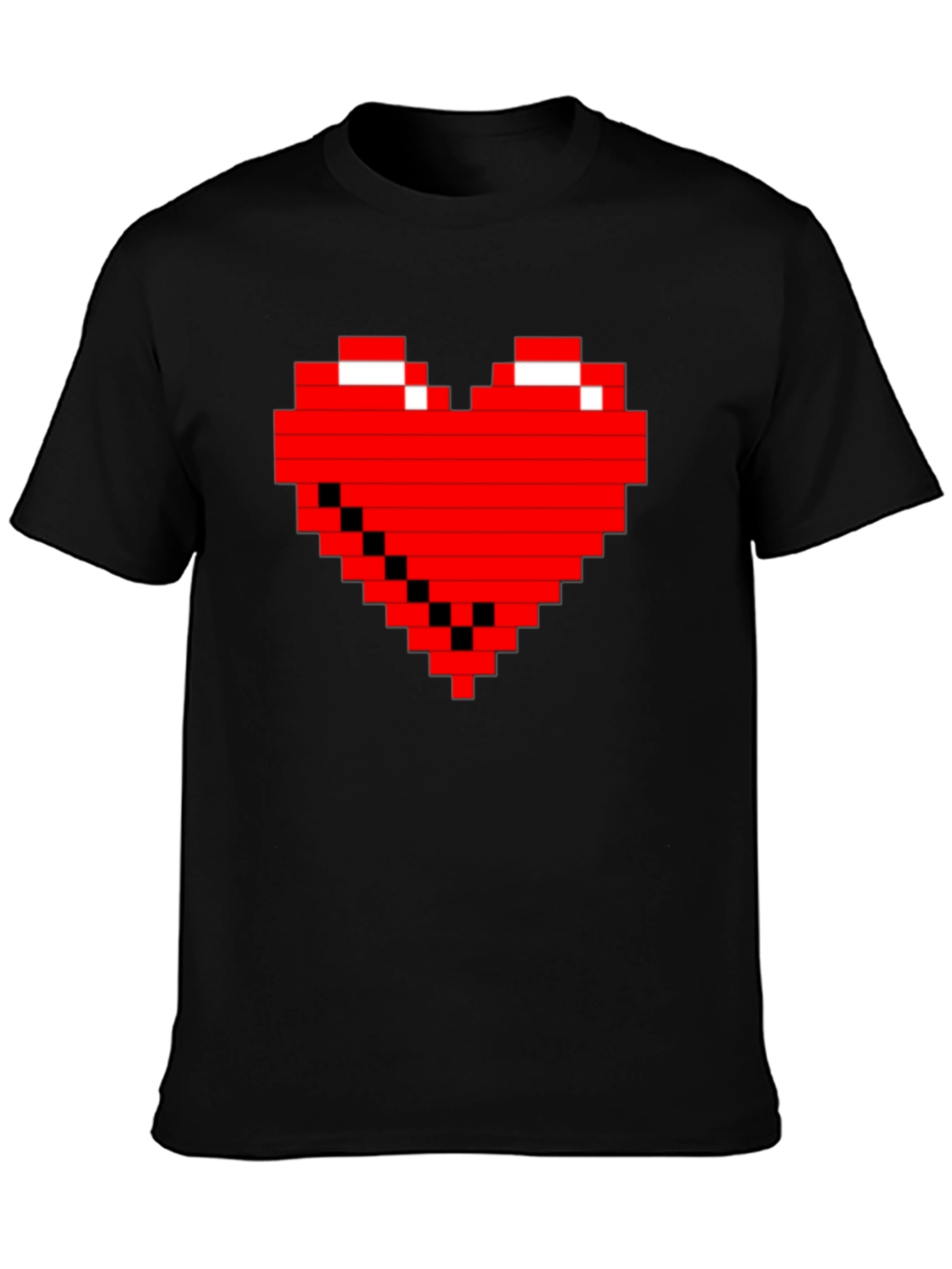 Pixel Heart Graphic Tee - Gamer Style Shirt