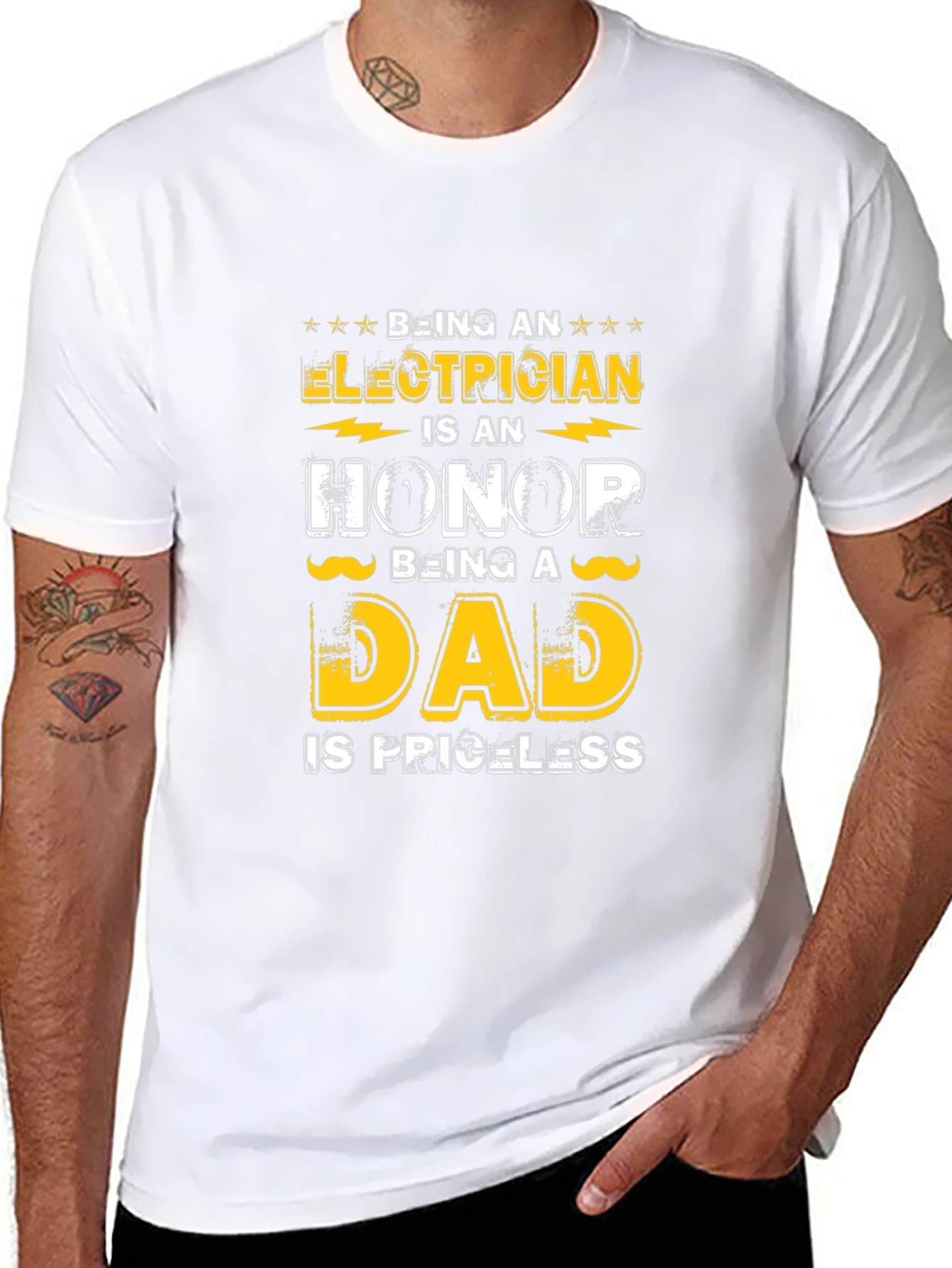 Electrician Dad T-Shirt - Honor & Priceless