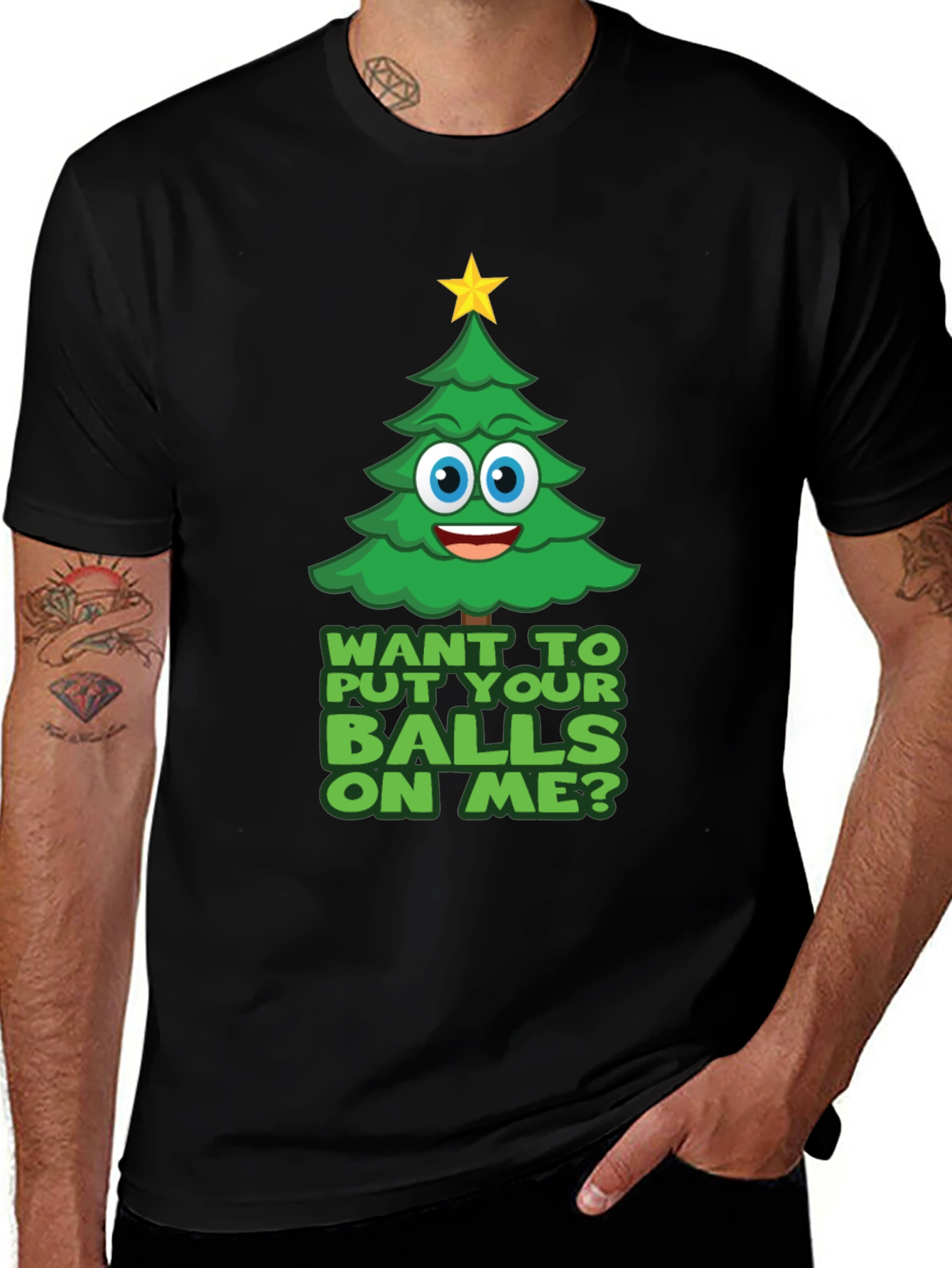 Funny Christmas Tree Graphic Tee