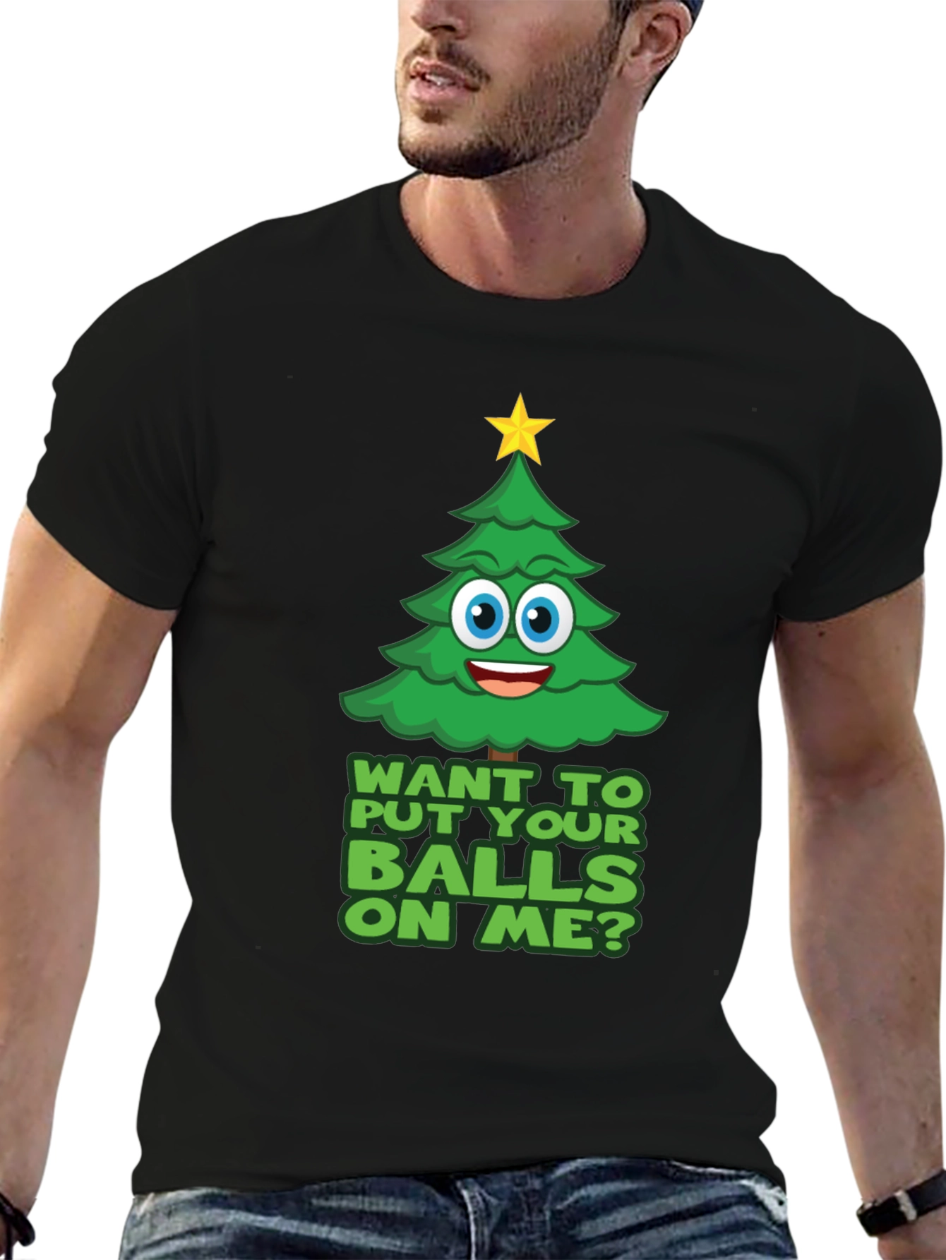 Funny Christmas Tree Graphic Tee