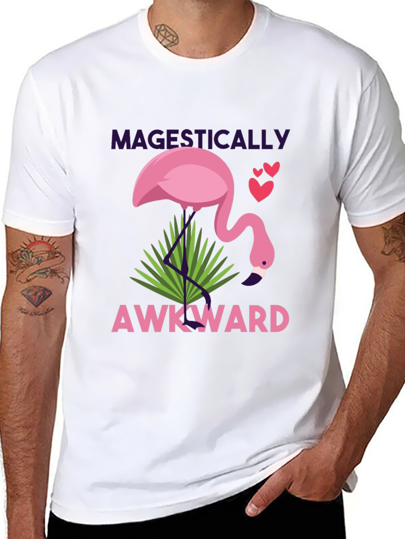 Magestically Awkward Flamingo Graphic Tee
