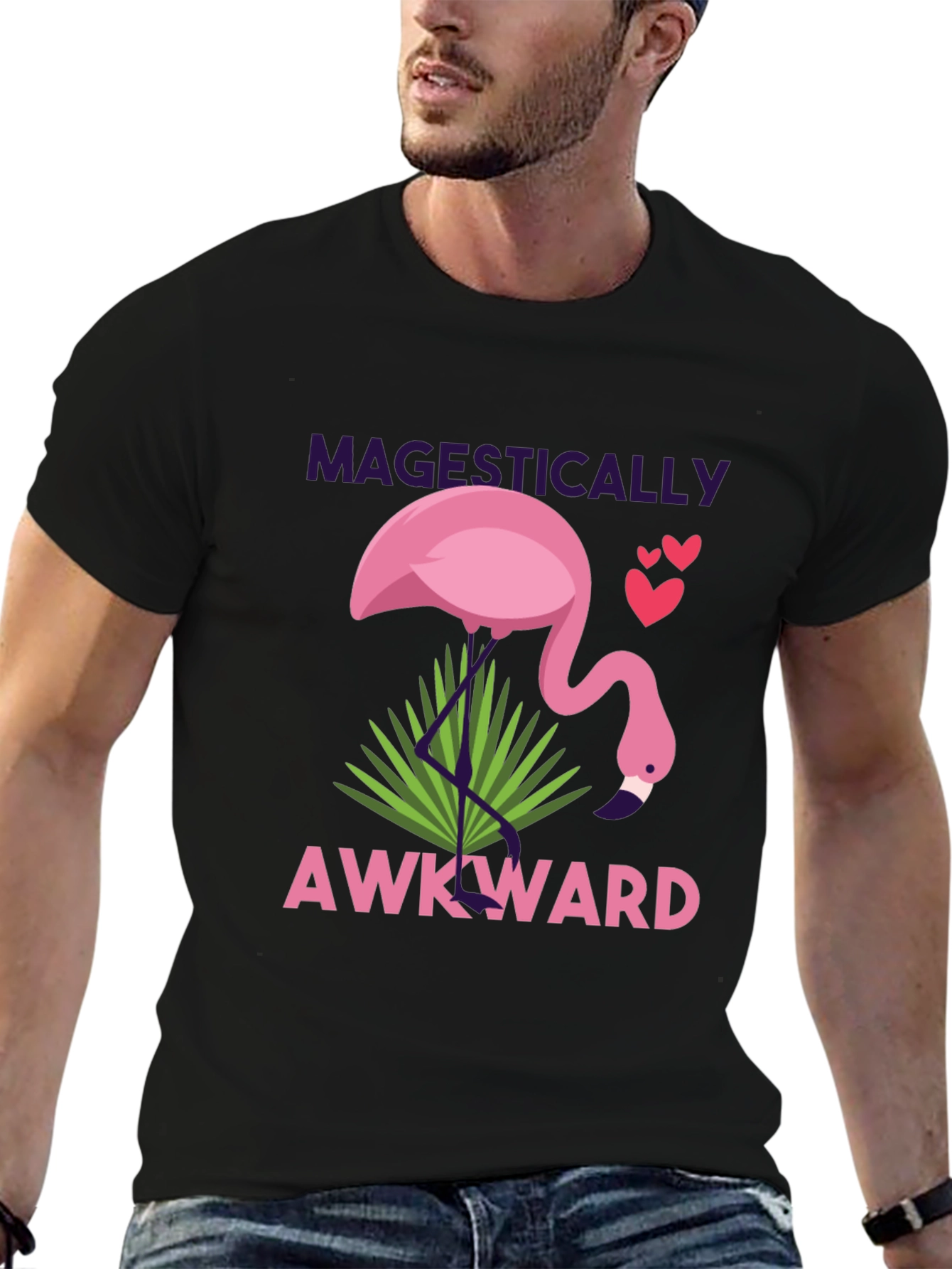 Magestically Awkward Flamingo Graphic Tee