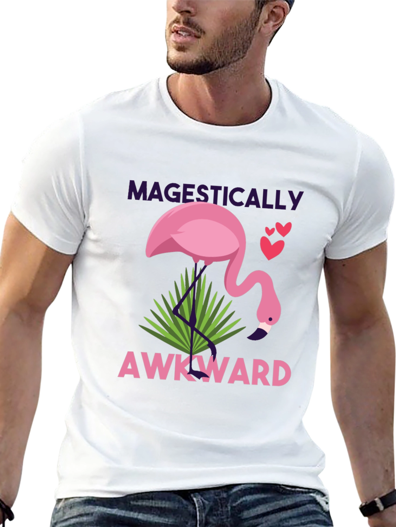 Magestically Awkward Flamingo Graphic Tee