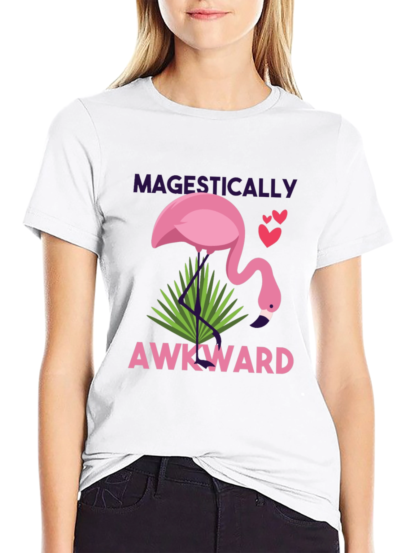 Magestically Awkward Flamingo Graphic Tee