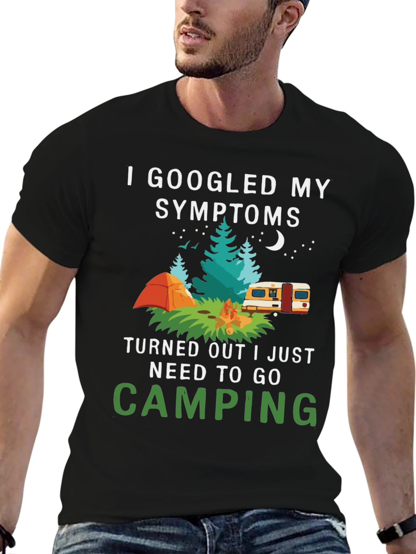 Camping Symptom T-Shirt - Googled Camping Fix