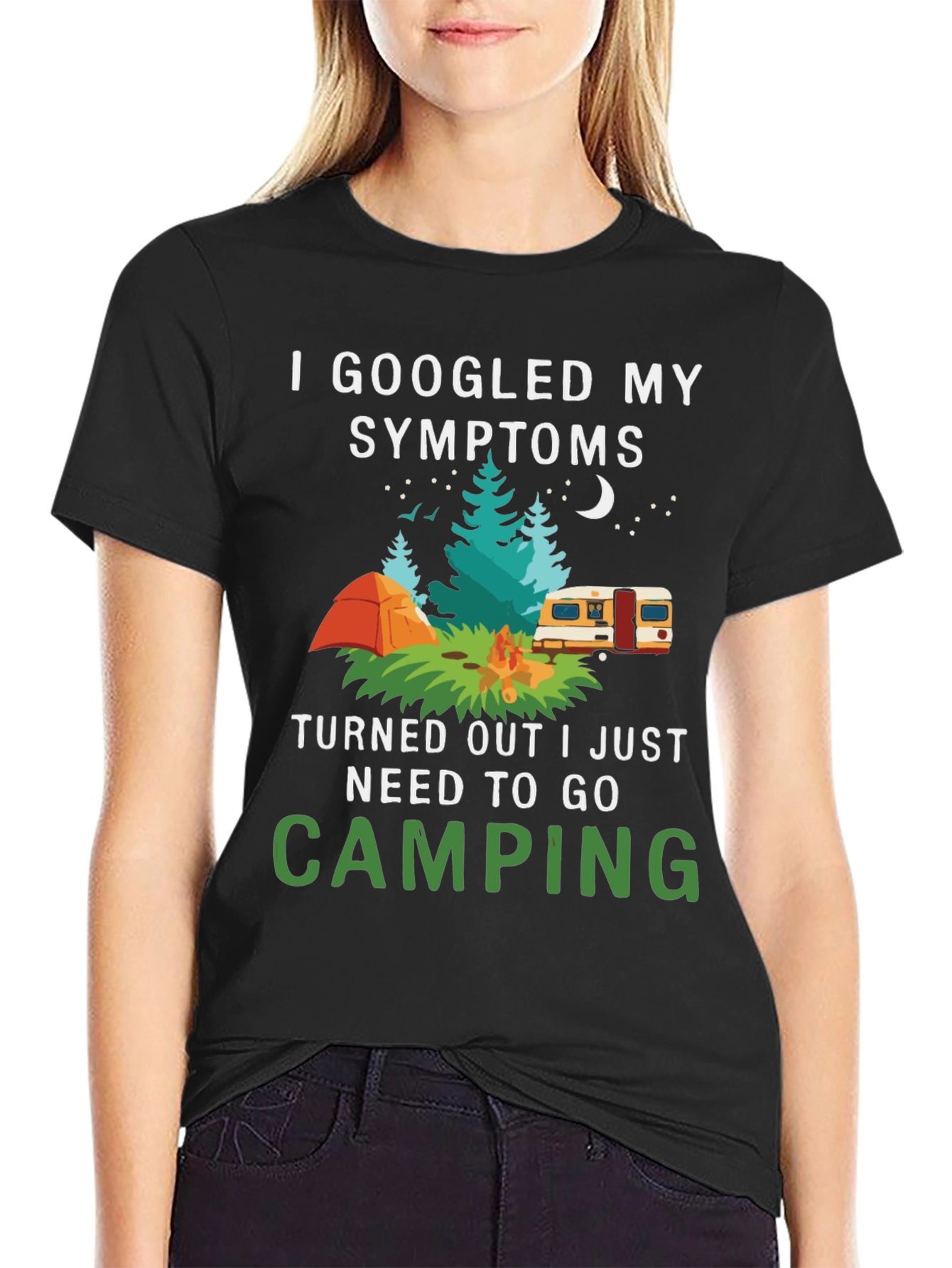 Camping Symptom T-Shirt - Googled Camping Fix