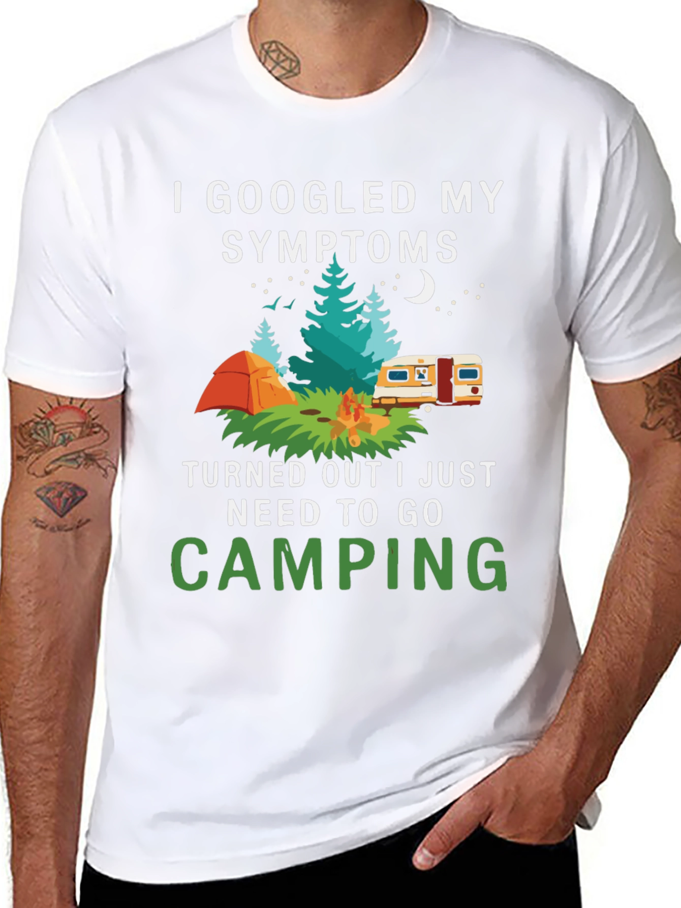 Camping Symptom T-Shirt - Googled Camping Fix