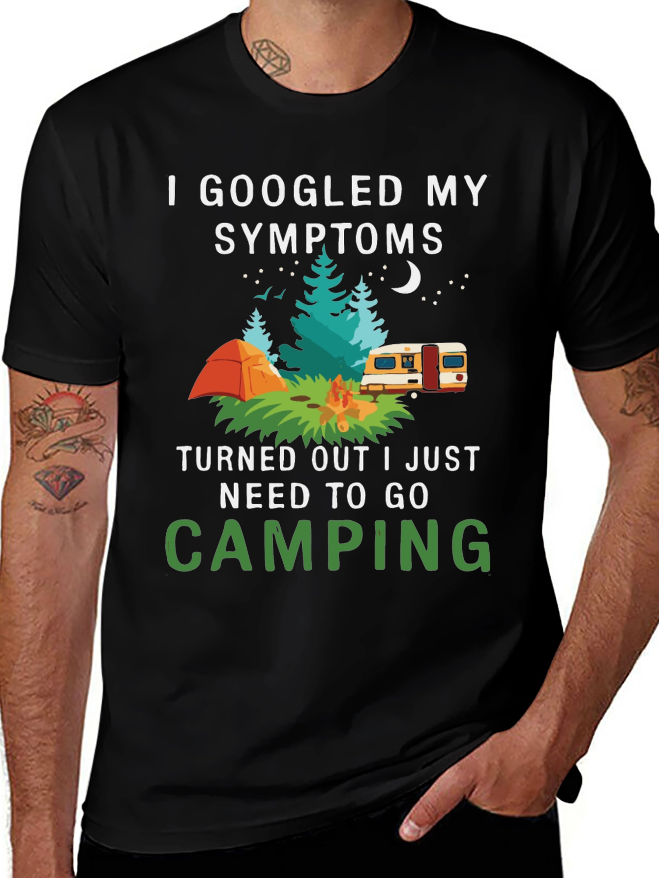 Camping Symptom T-Shirt - Googled Camping Fix