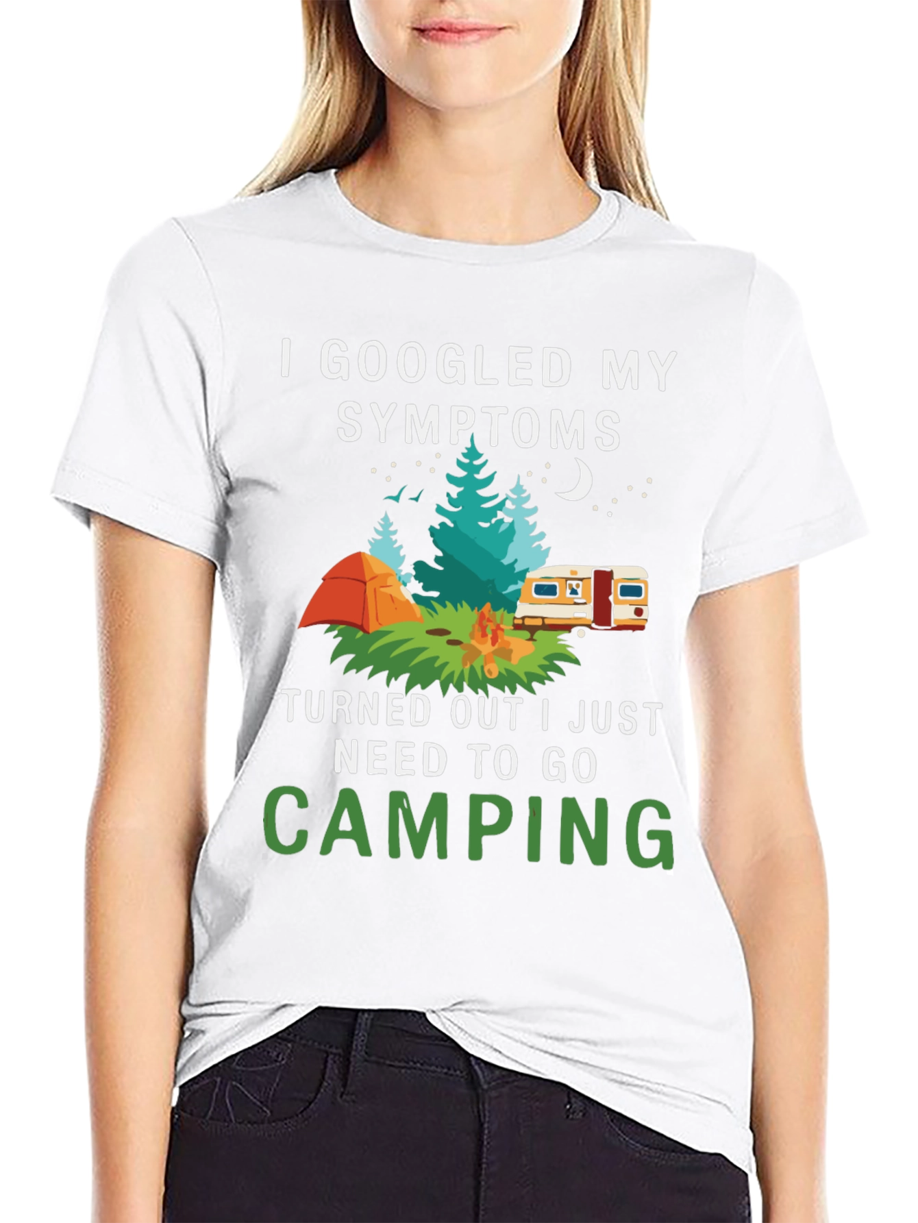 Camping Symptom T-Shirt - Googled Camping Fix