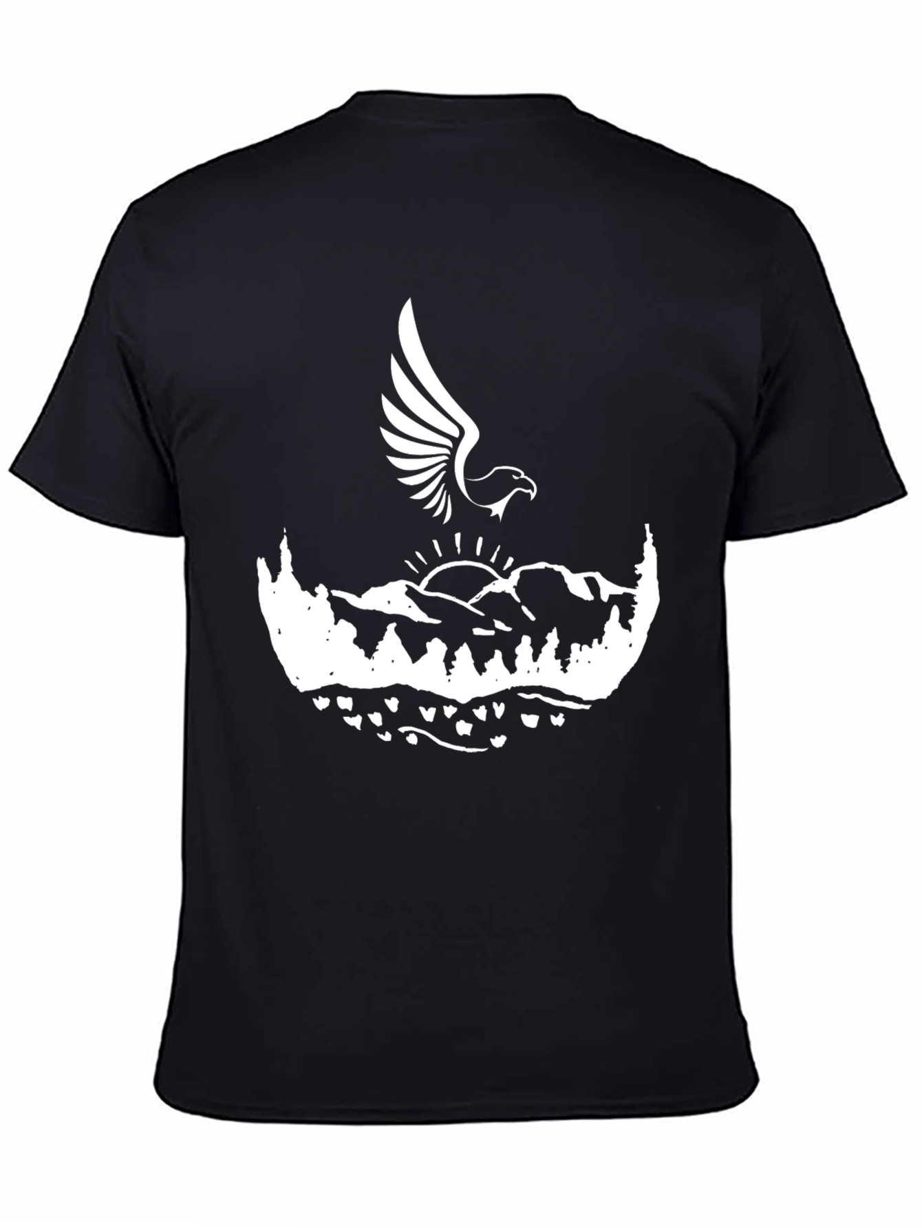 Eagle Mountain Graphic Tee - Black Cotton Blend