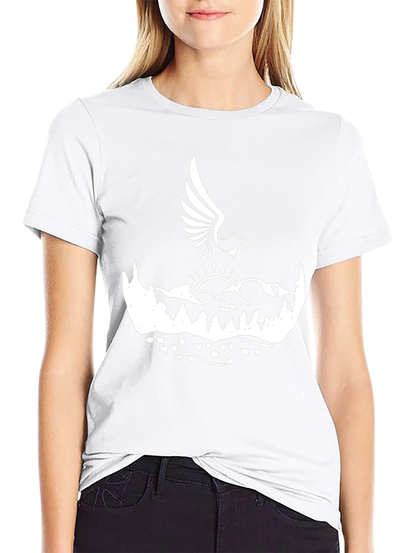 Eagle Mountain Graphic Tee - Black Cotton Blend