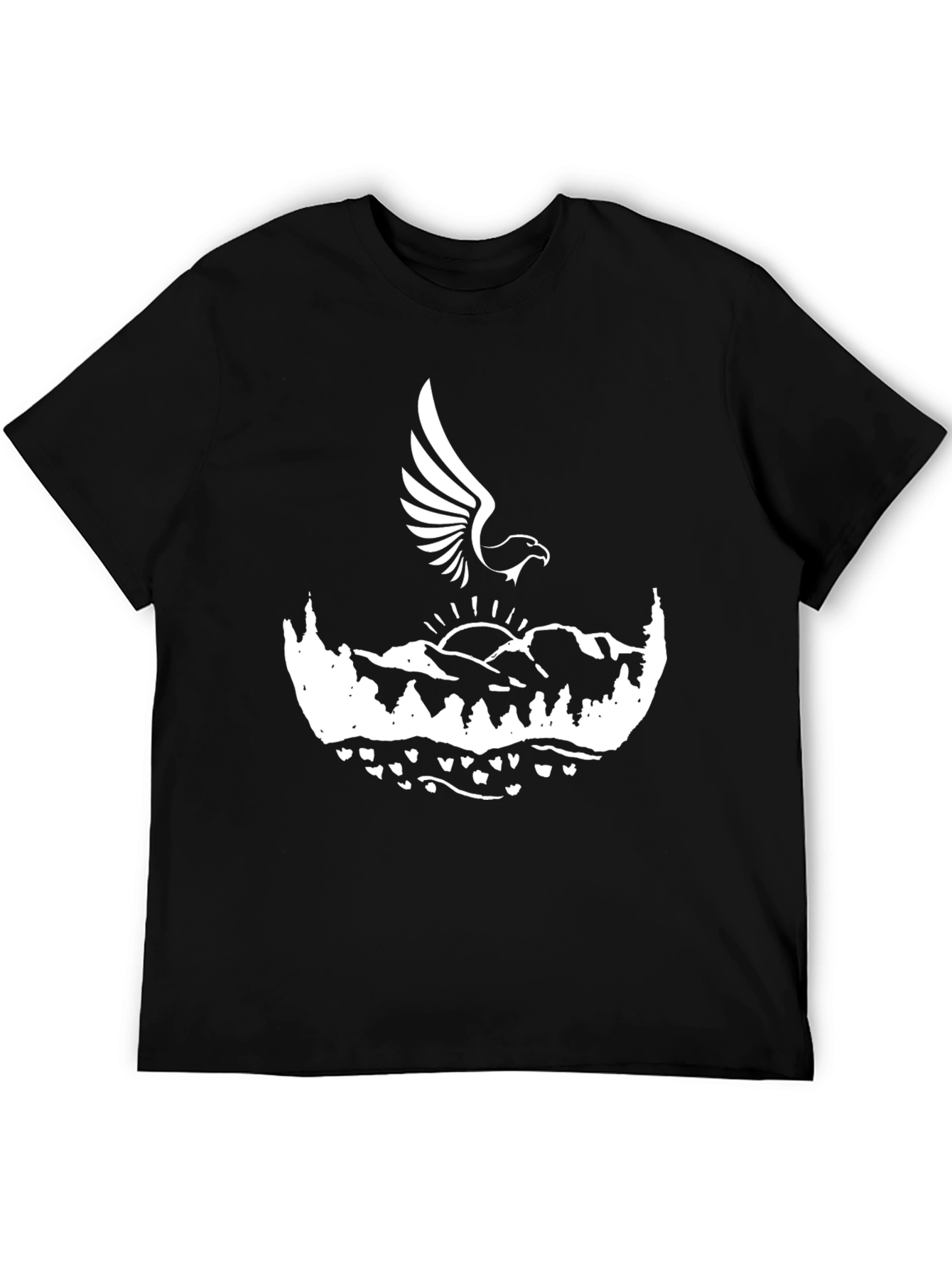 Eagle Mountain Graphic Tee - Black Cotton Blend