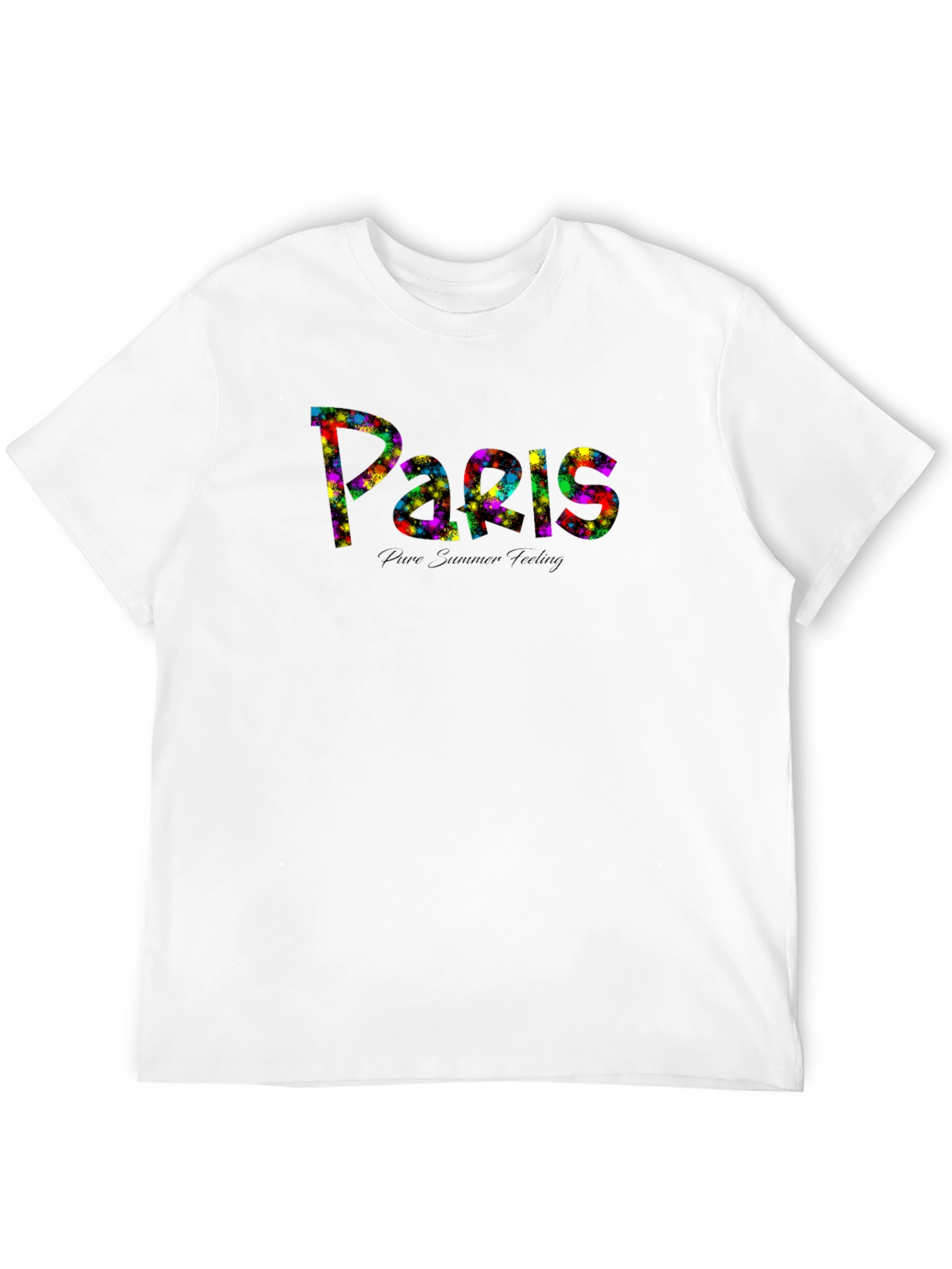 Paris Summer Feeling Black T-Shirt