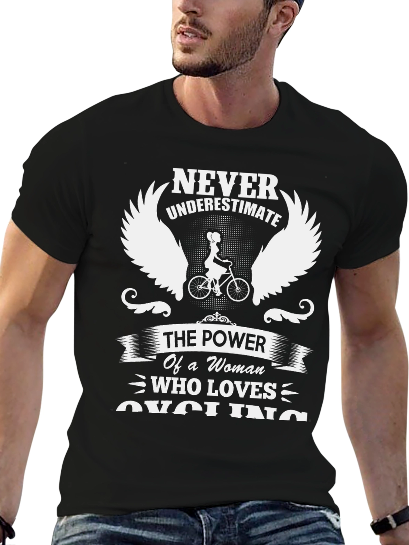 Cycling Womans Power Black T-Shirt