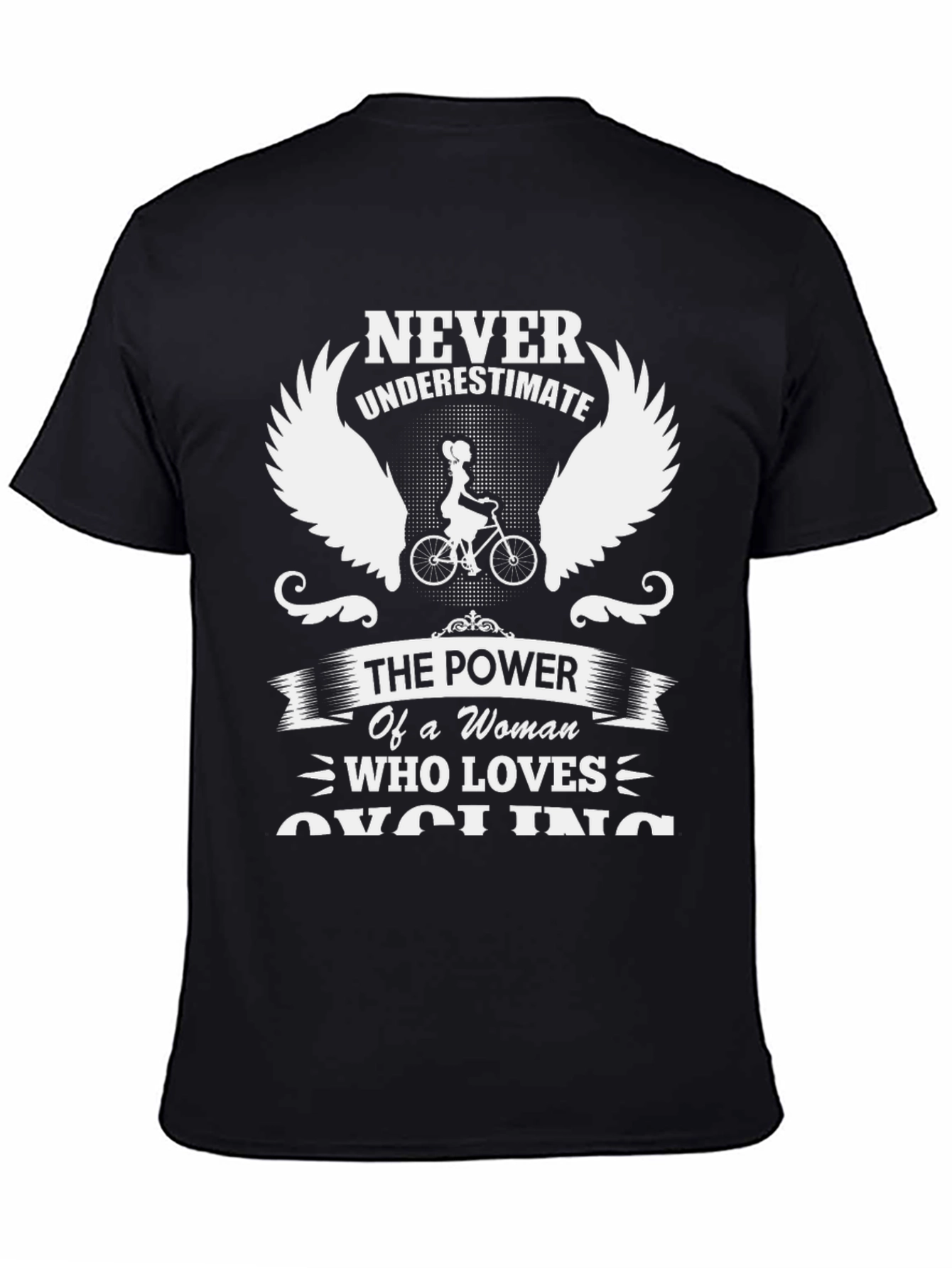 Cycling Womans Power Black T-Shirt
