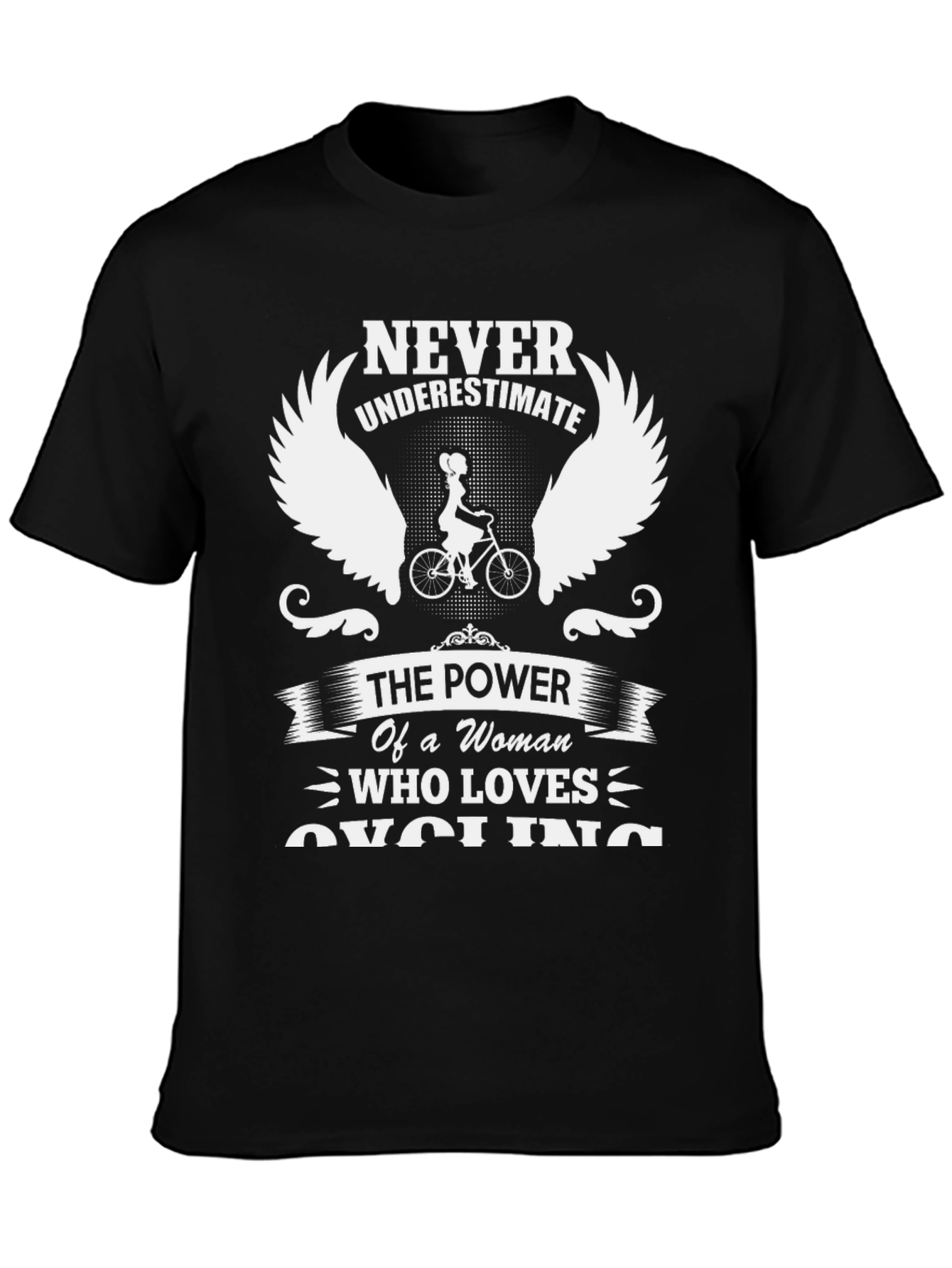 Cycling Womans Power Black T-Shirt