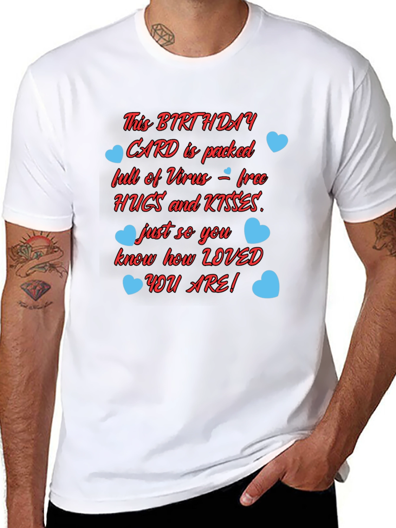 Birthday Card Hugs & Kisses Graphic T-Shirt