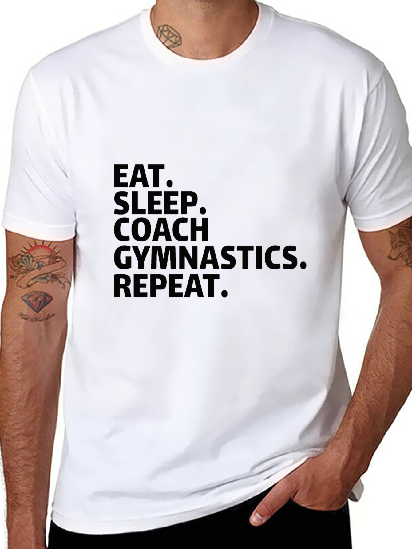 Eat Sleep Coach Gymnastics Repeat T-Shirt
