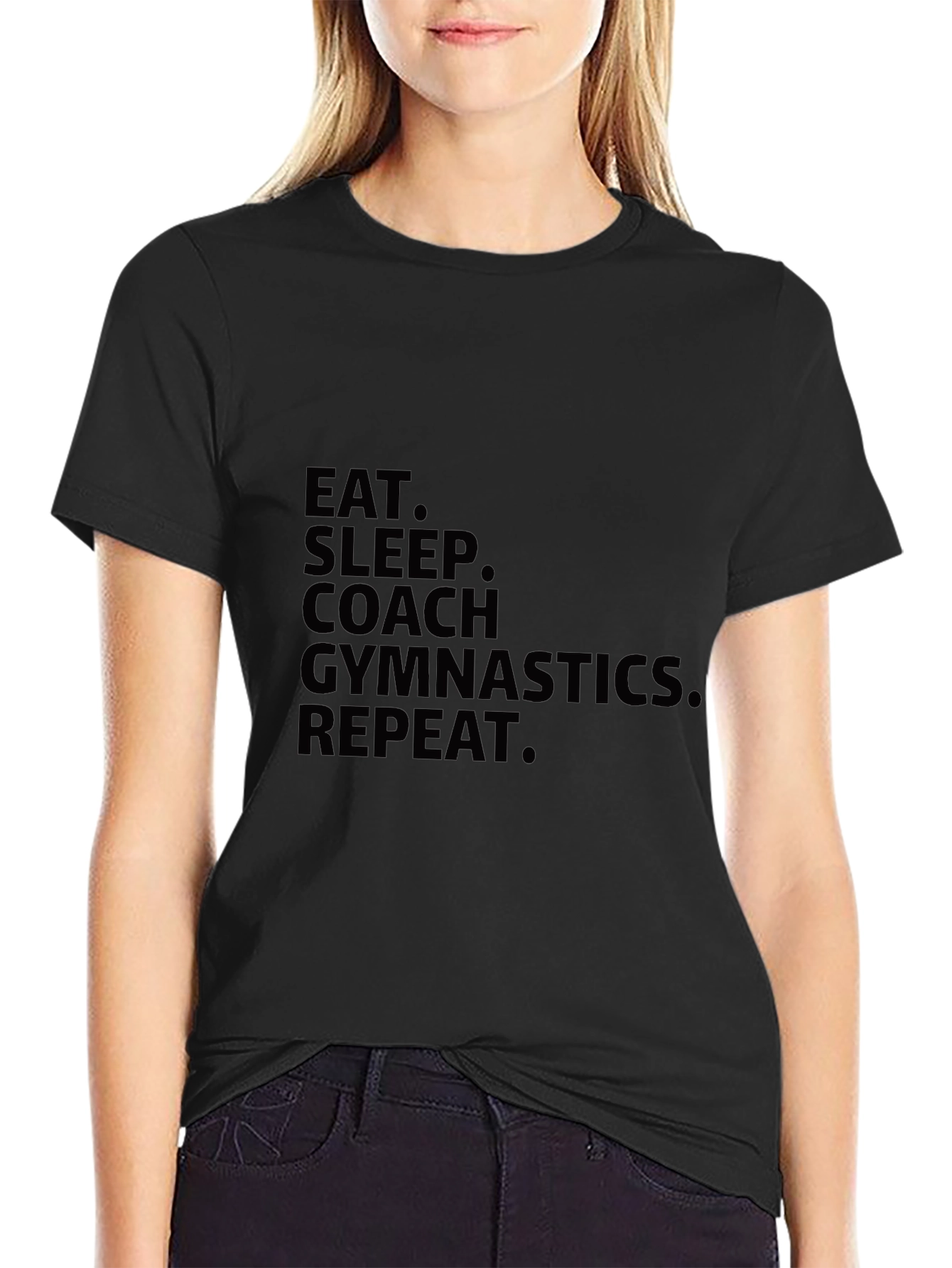 Eat Sleep Coach Gymnastics Repeat T-Shirt