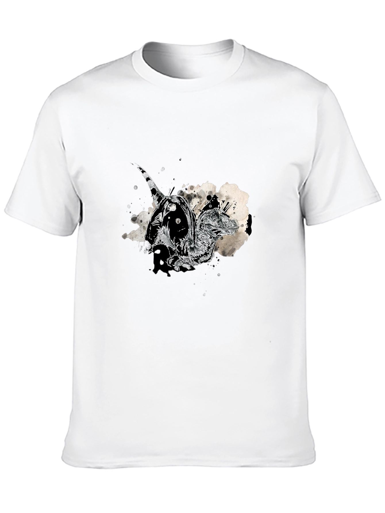 Dinosaur Graphic Print Black T-Shirt