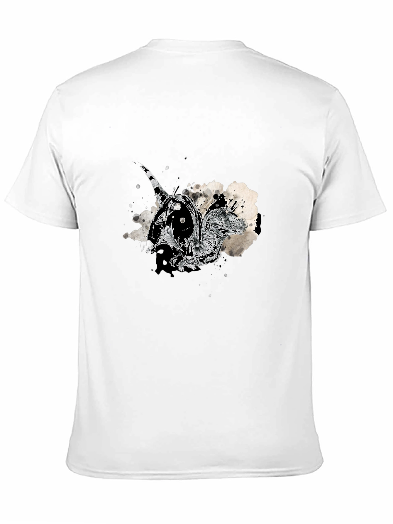 Dinosaur Graphic Print Black T-Shirt