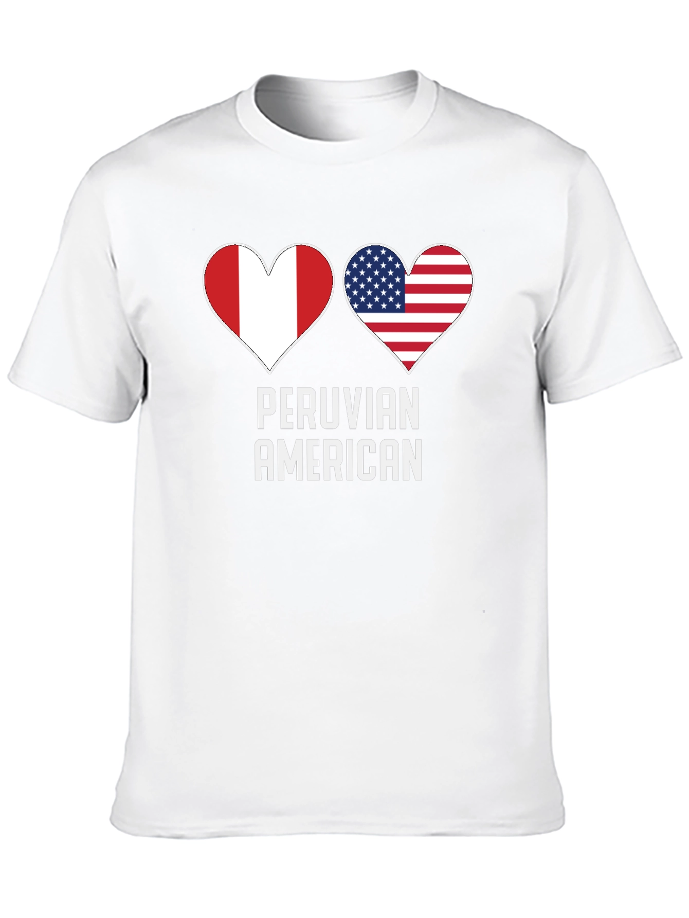 Peruvian American Heart Flag T-Shirt