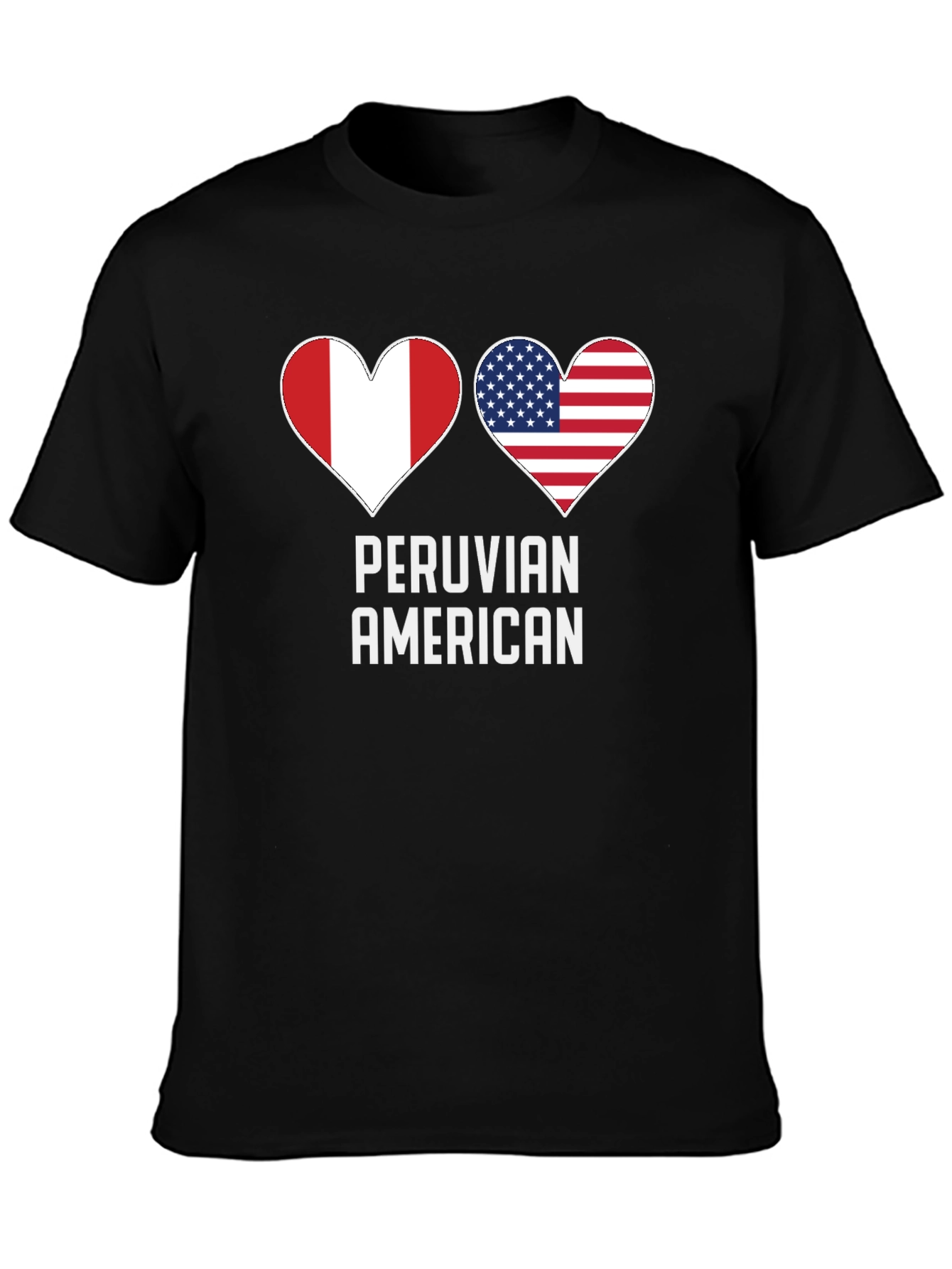 Peruvian American Heart Flag T-Shirt