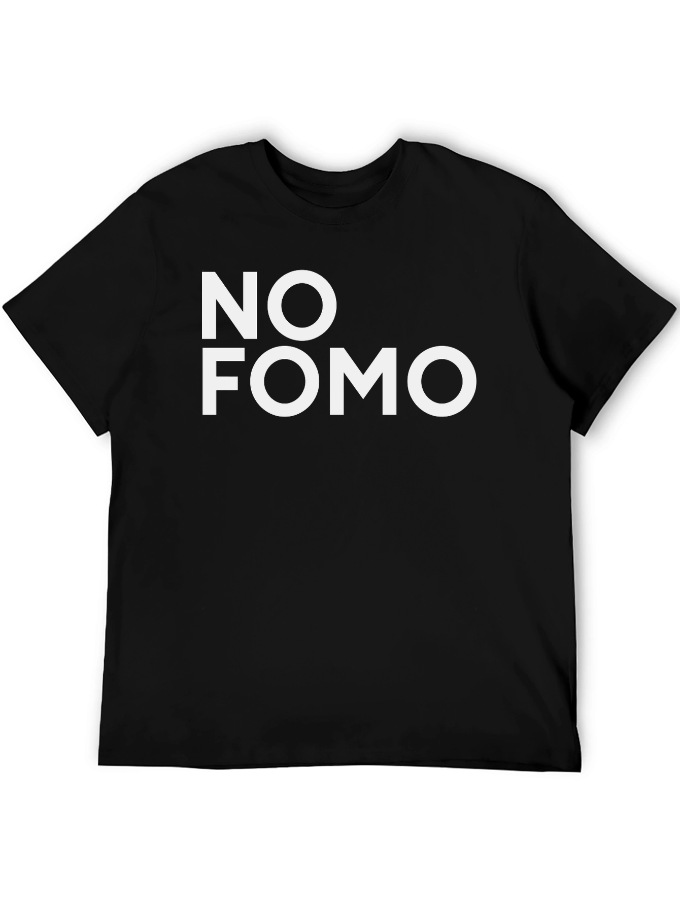 No FOMO Graphic Tee - Trendy Black T-Shirt