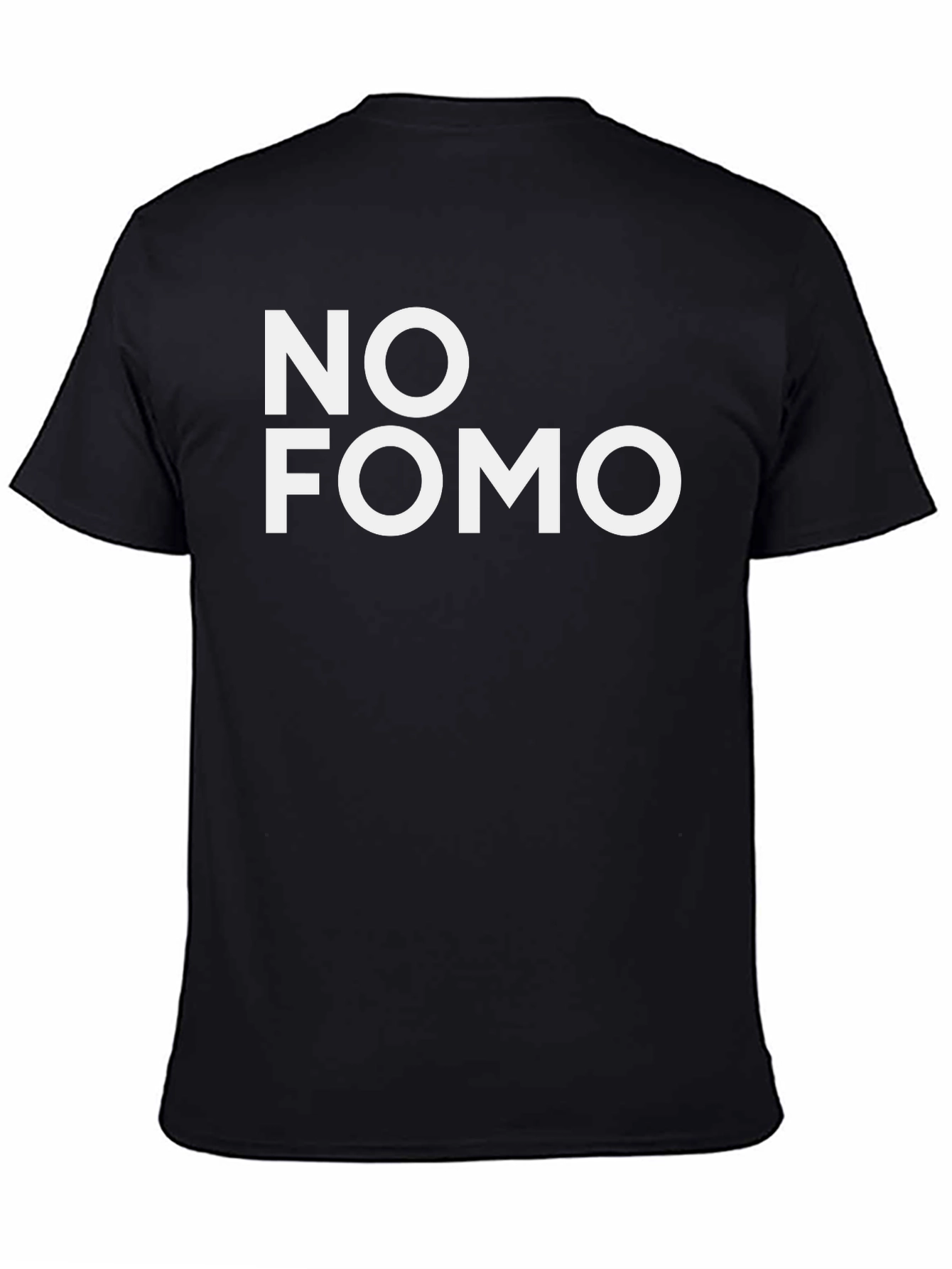 No FOMO Graphic Tee - Trendy Black T-Shirt