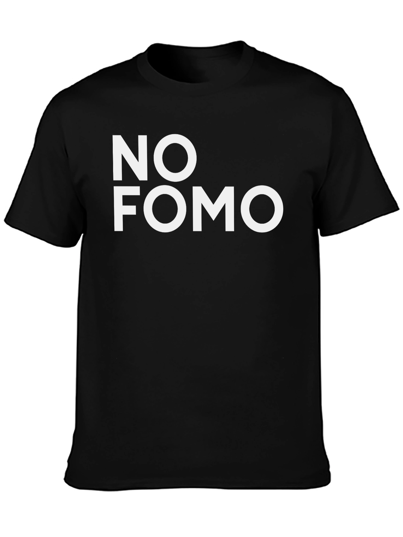 No FOMO Graphic Tee - Trendy Black T-Shirt