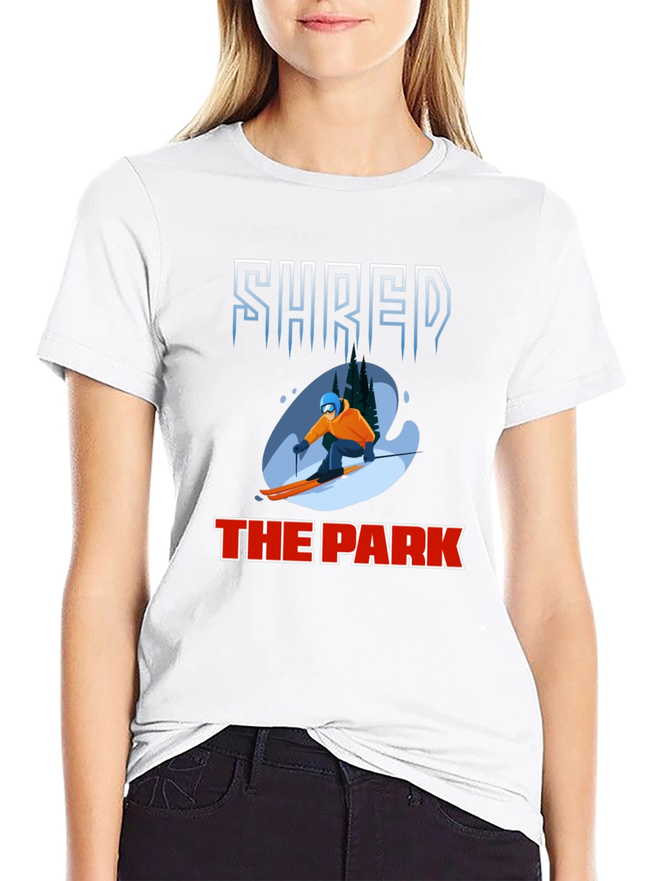 Shred the Park T-Shirt - Skiing Graphic Tee