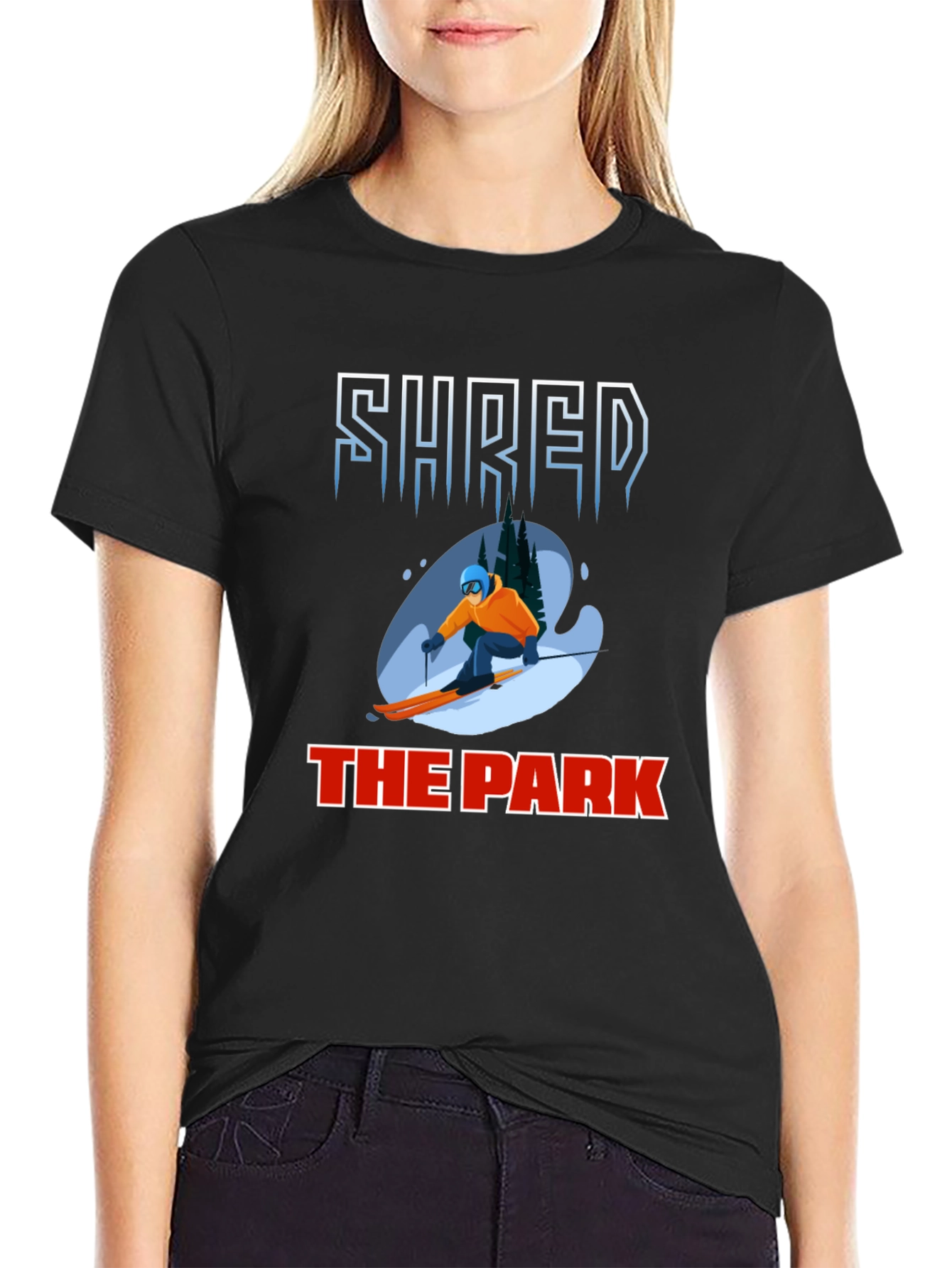 Shred the Park T-Shirt - Skiing Graphic Tee