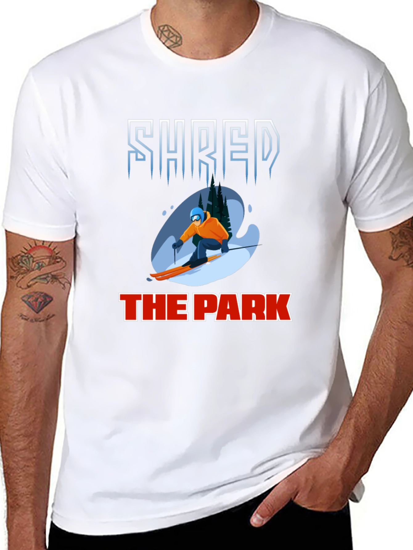 Shred the Park T-Shirt - Skiing Graphic Tee