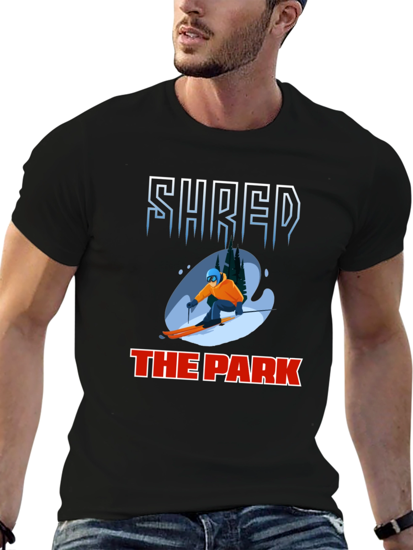 Shred the Park T-Shirt - Skiing Graphic Tee