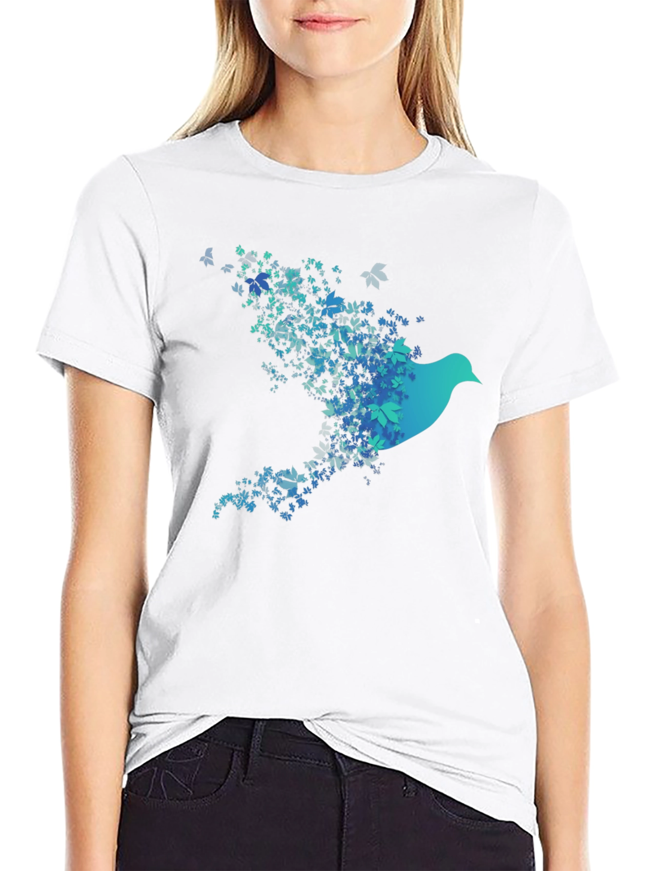 Bird of Leaves Graphic T-Shirt