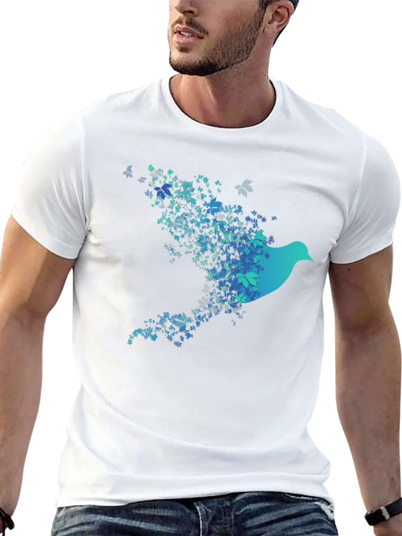 Bird of Leaves Graphic T-Shirt