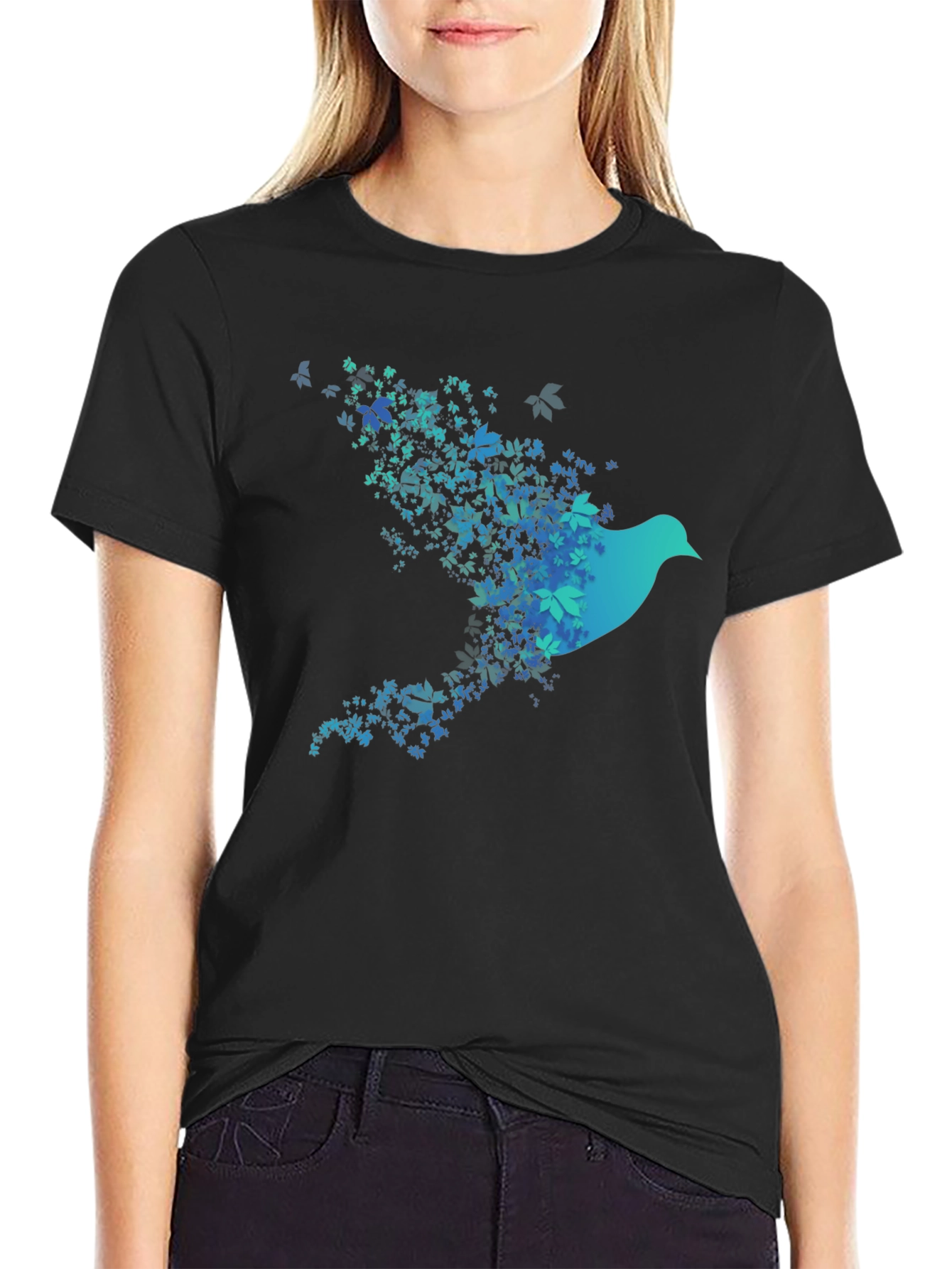 Bird of Leaves Graphic T-Shirt